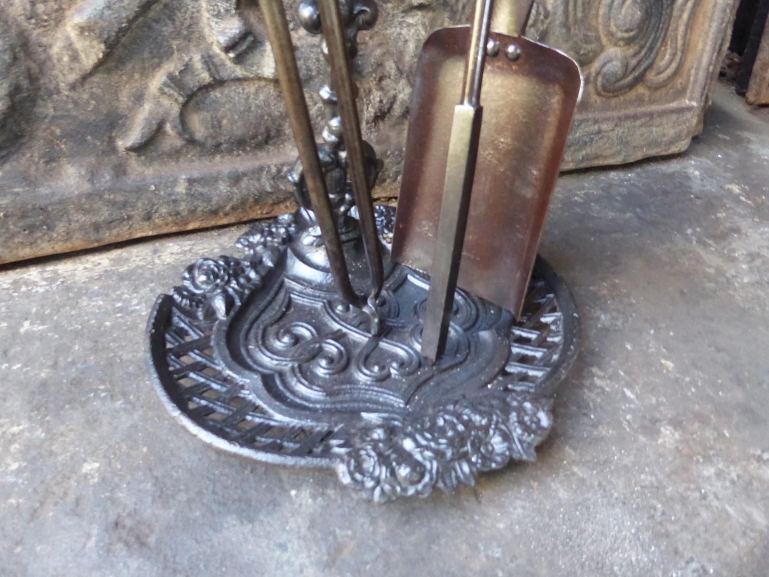 English Set Of Fireplace Tools, Victorian Companion Set, 19th Century photo buy