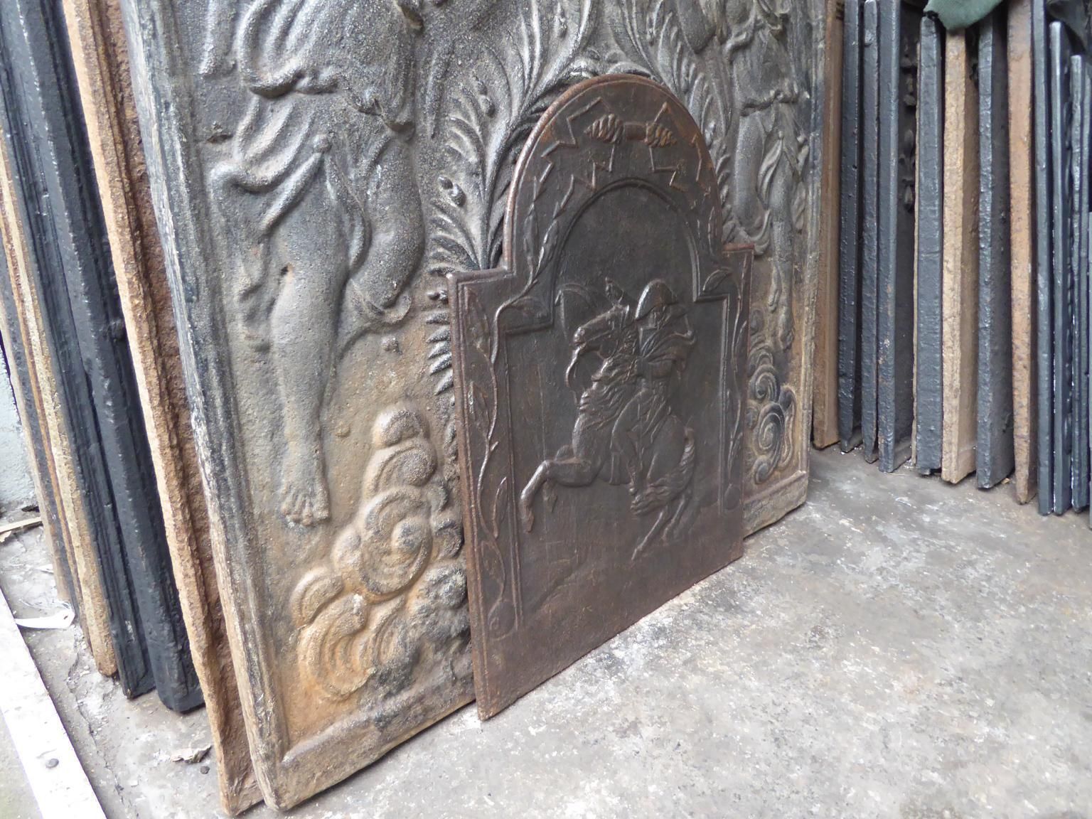Antique French Napoleon III Fireback / Backsplash, 19th Century photo vintage