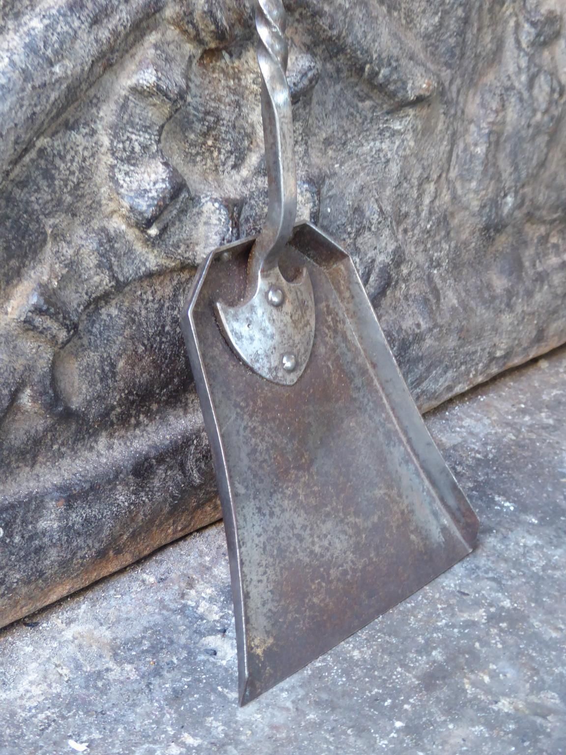 Antique French Polished Steel Fireplace Shovel Or Fire Shovel photo buy