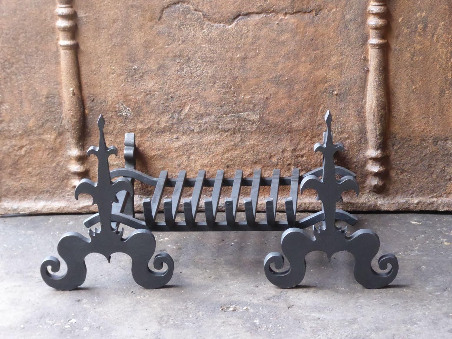French Napoleon III Fire Grate, Fireplace Grate photo for sale