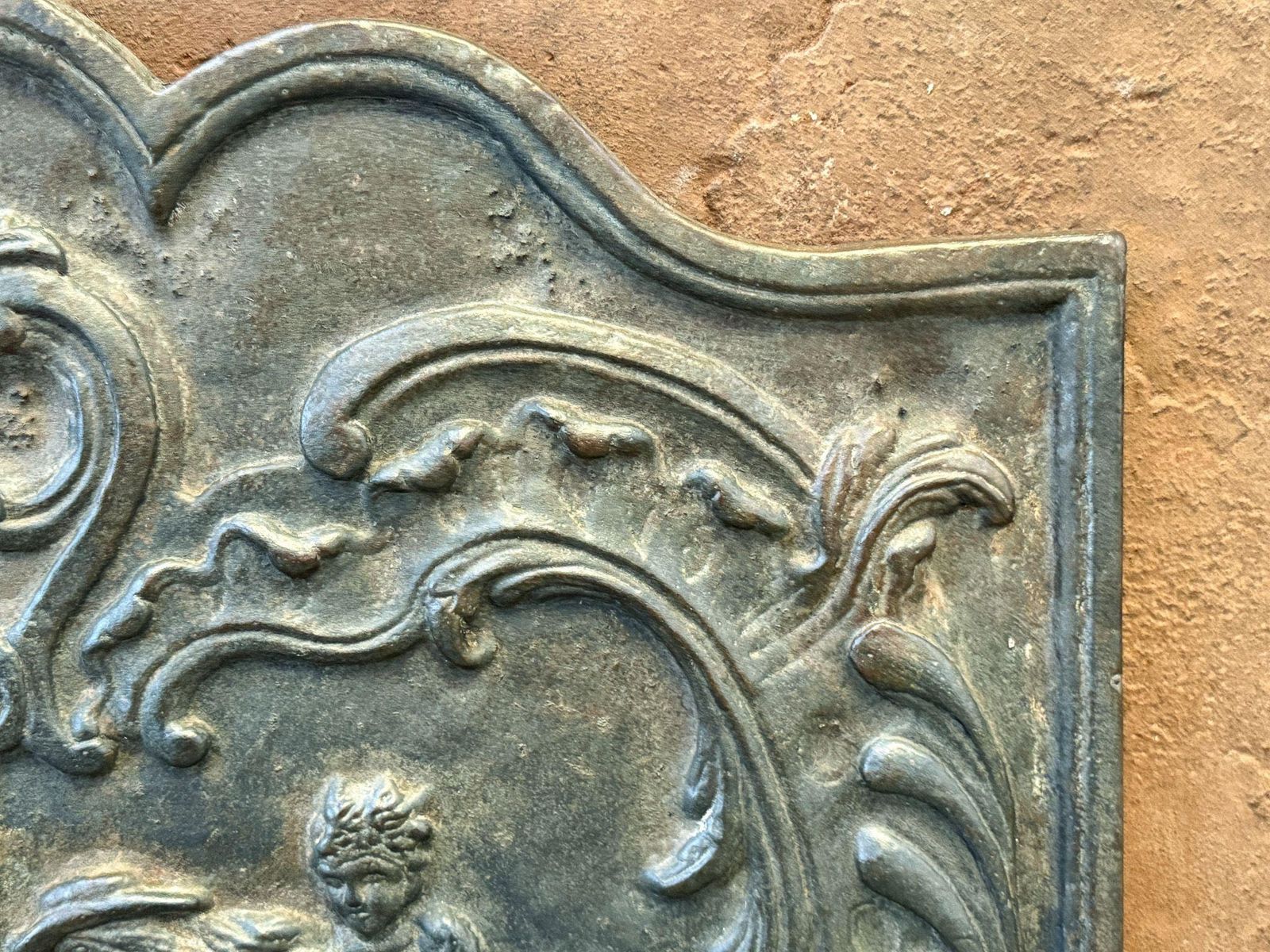 French Louis XV Style Fireback / Backsplash, 20th Century photo for sale