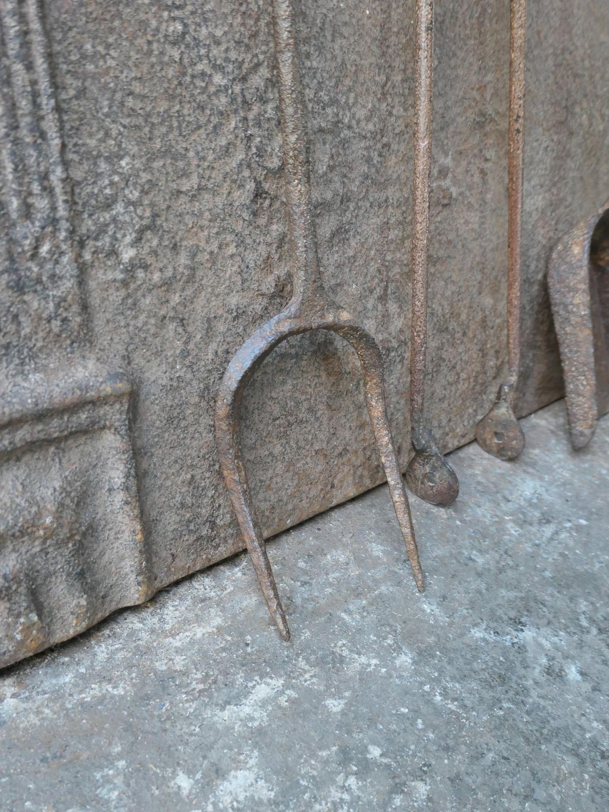 Rustic French Fireplace Tools, 17th 18th Century photo buy