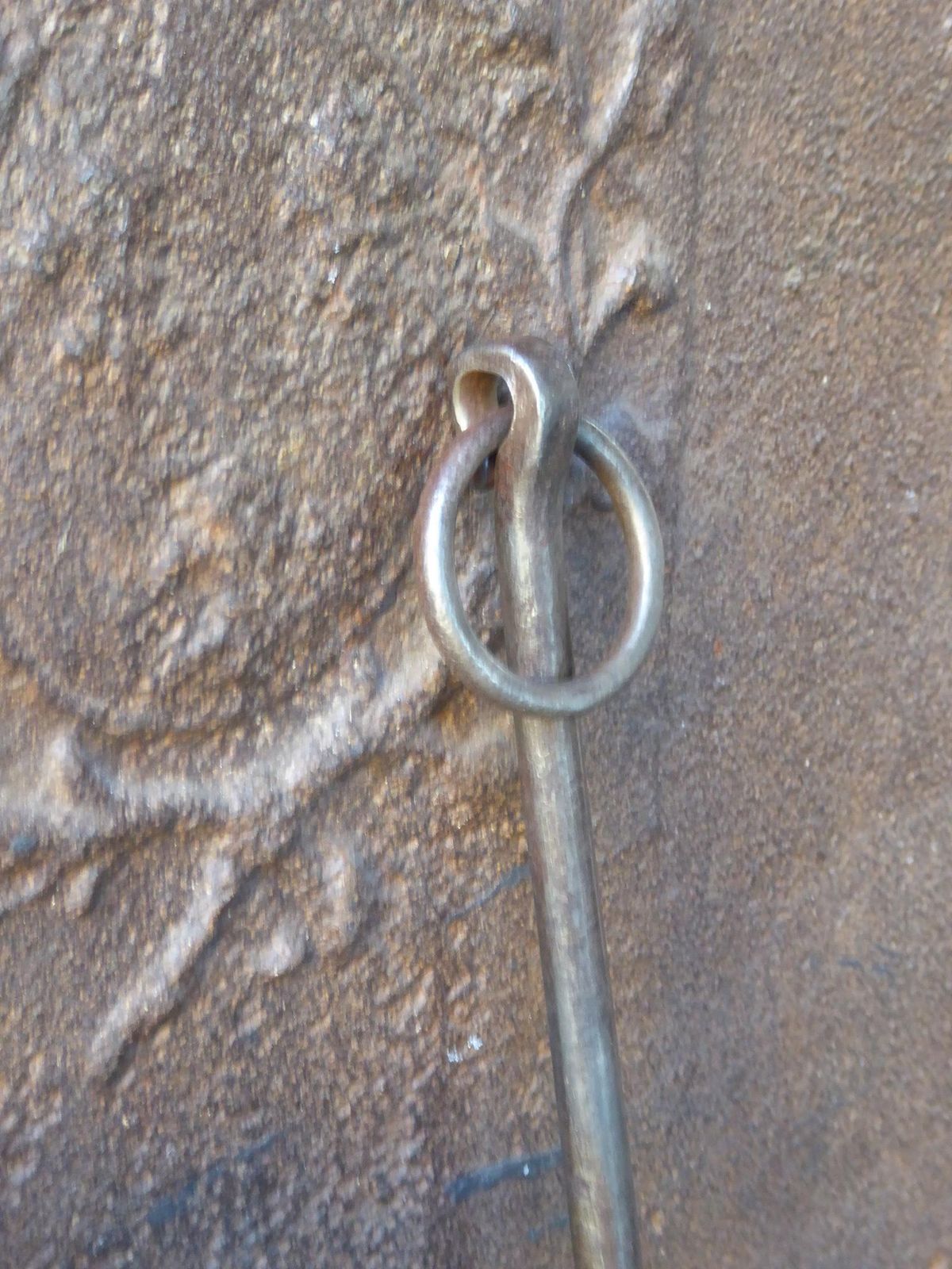 Large French Wrought Iron Fireplace Tools Or Fire Tools, 17th 18th Century photo vinterior