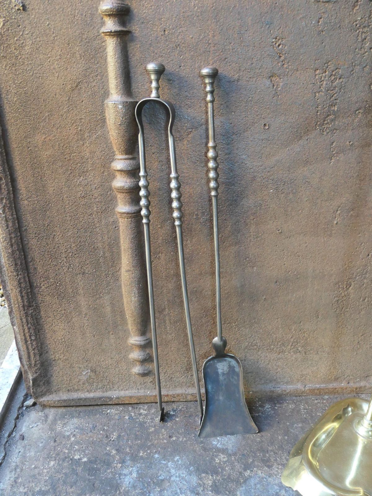 photo furniture Antique French Fireplace Tools Or Fire Tools, 19th Century