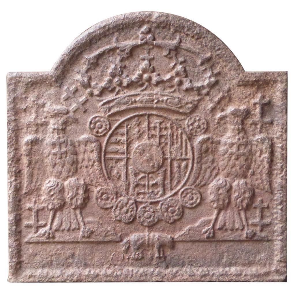 17th 18th Century 'Arms Of Loraine' Fireback / Backsplash