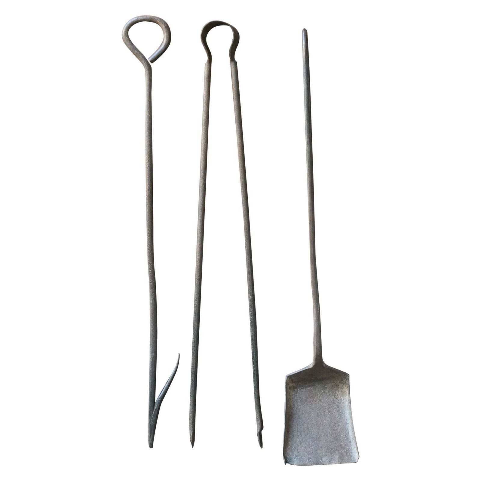 Rustic French Neoclassical Fireplace Tools, 18th 19th Century