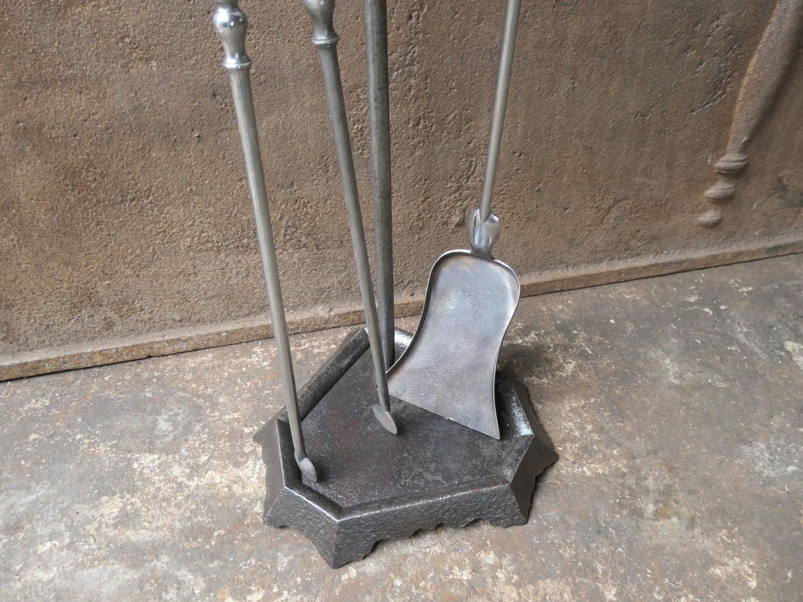 photo furniture Antique French 'Grandy Fils' Fireplace Tools Or Fire Tools, 19th Century