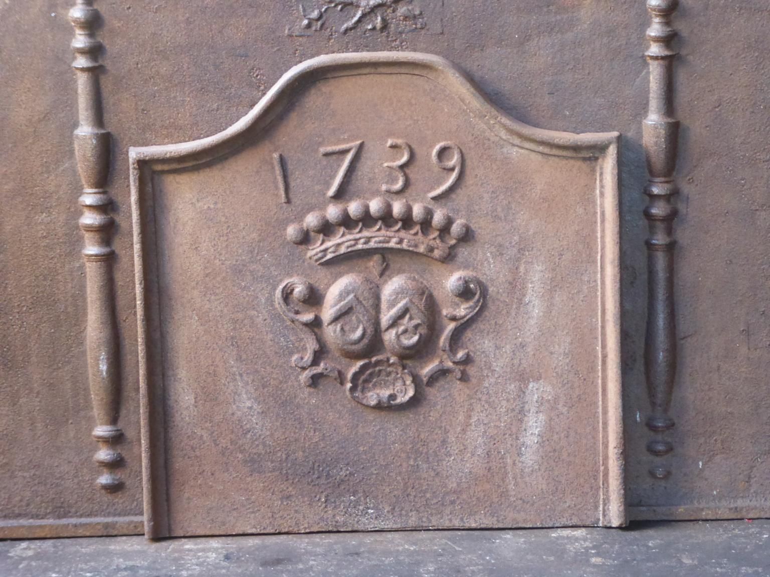 French Louis XIV Style 'Coat Of Arms' Fireback / Backsplash photo furniture