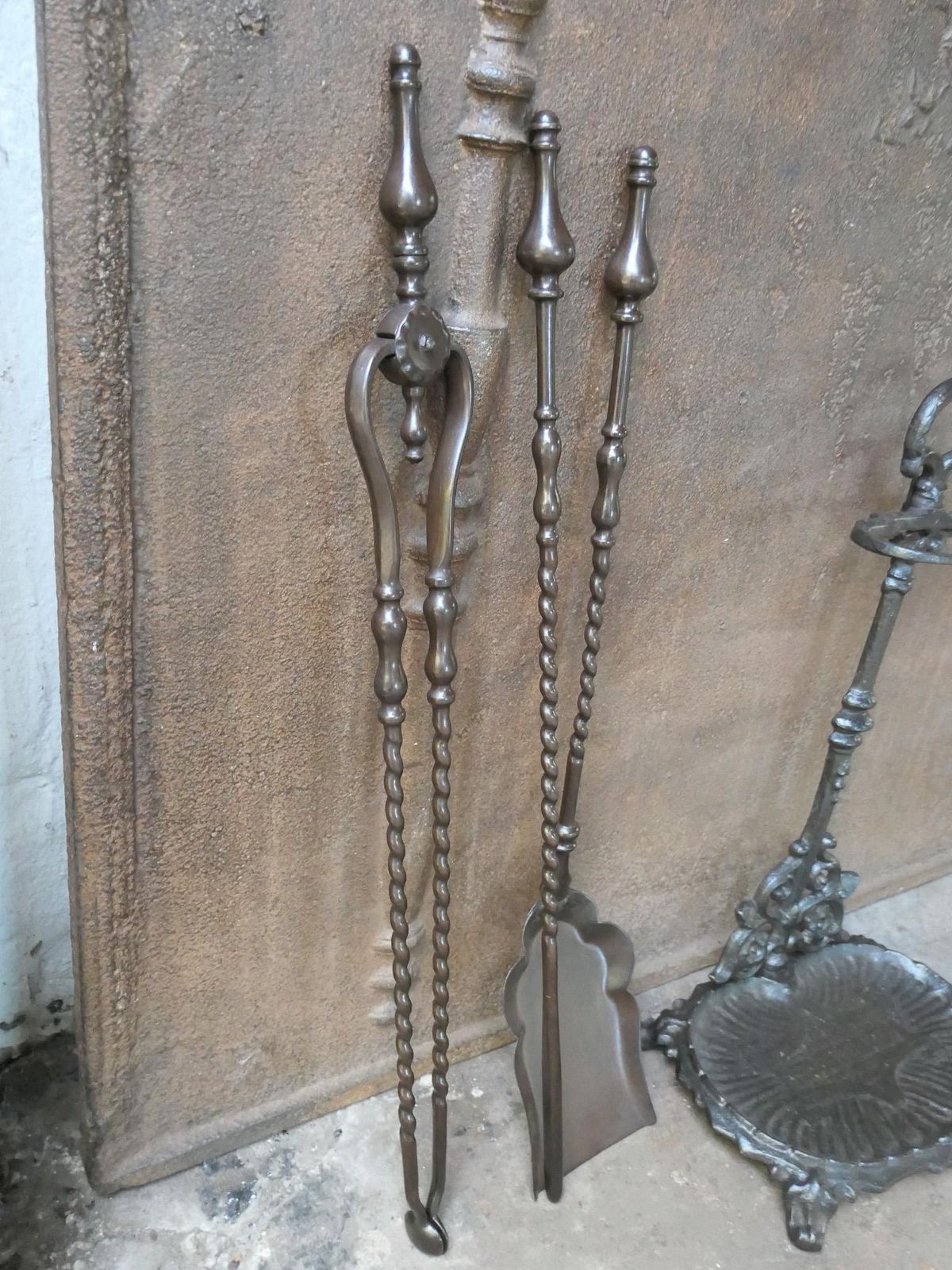 Home Fixtures English Victorian Fireplace Tools Or Companion Set, 19th Century photo