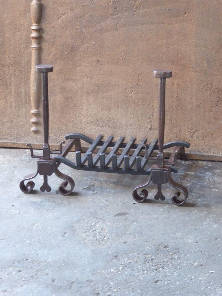French Napoleon III Fire Grate, Fireplace Grate, 19th Century photo for sale