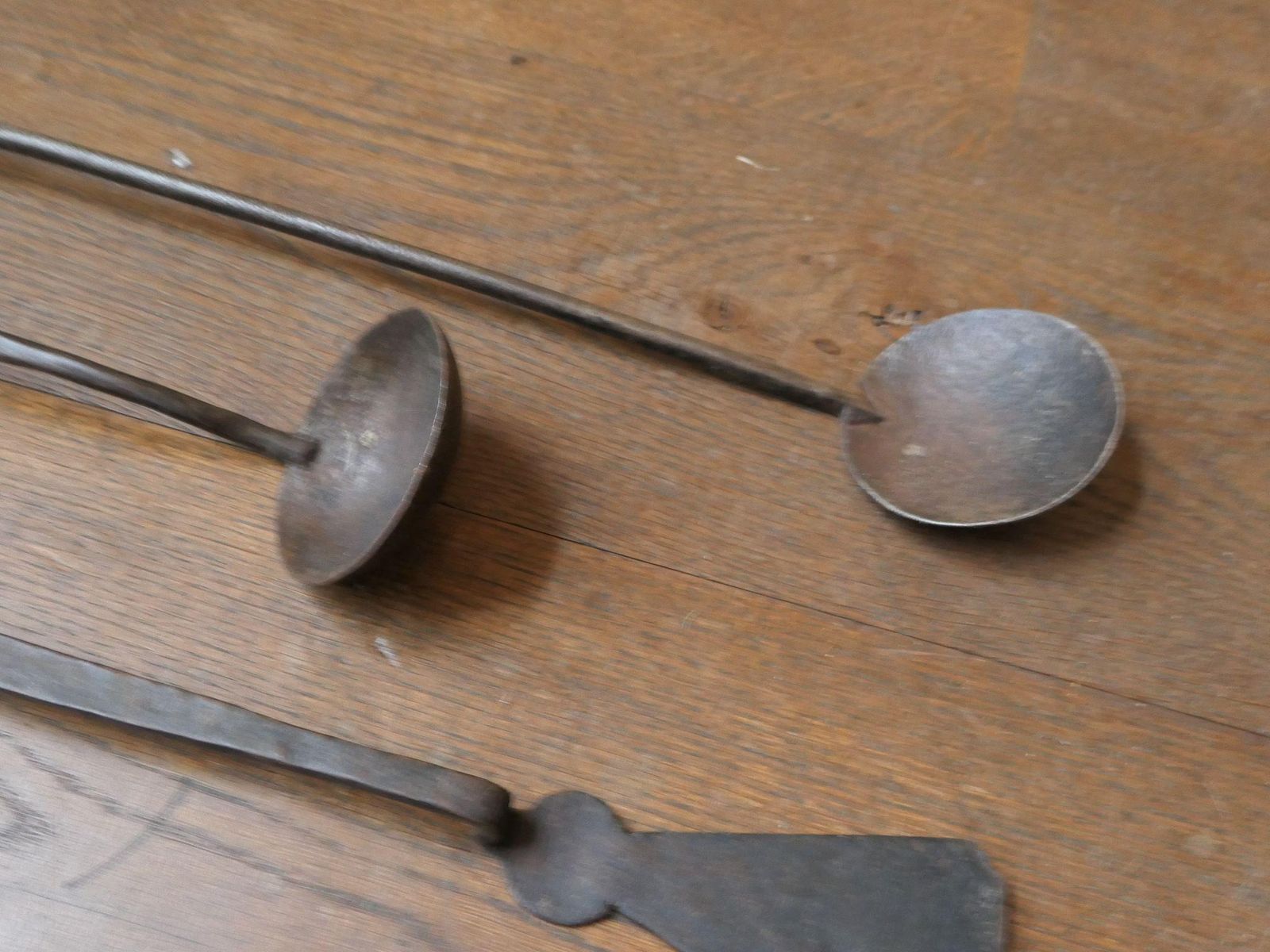 Dutch Fireplace Tools Or Fire Tools, Early 19th Century photo vintage