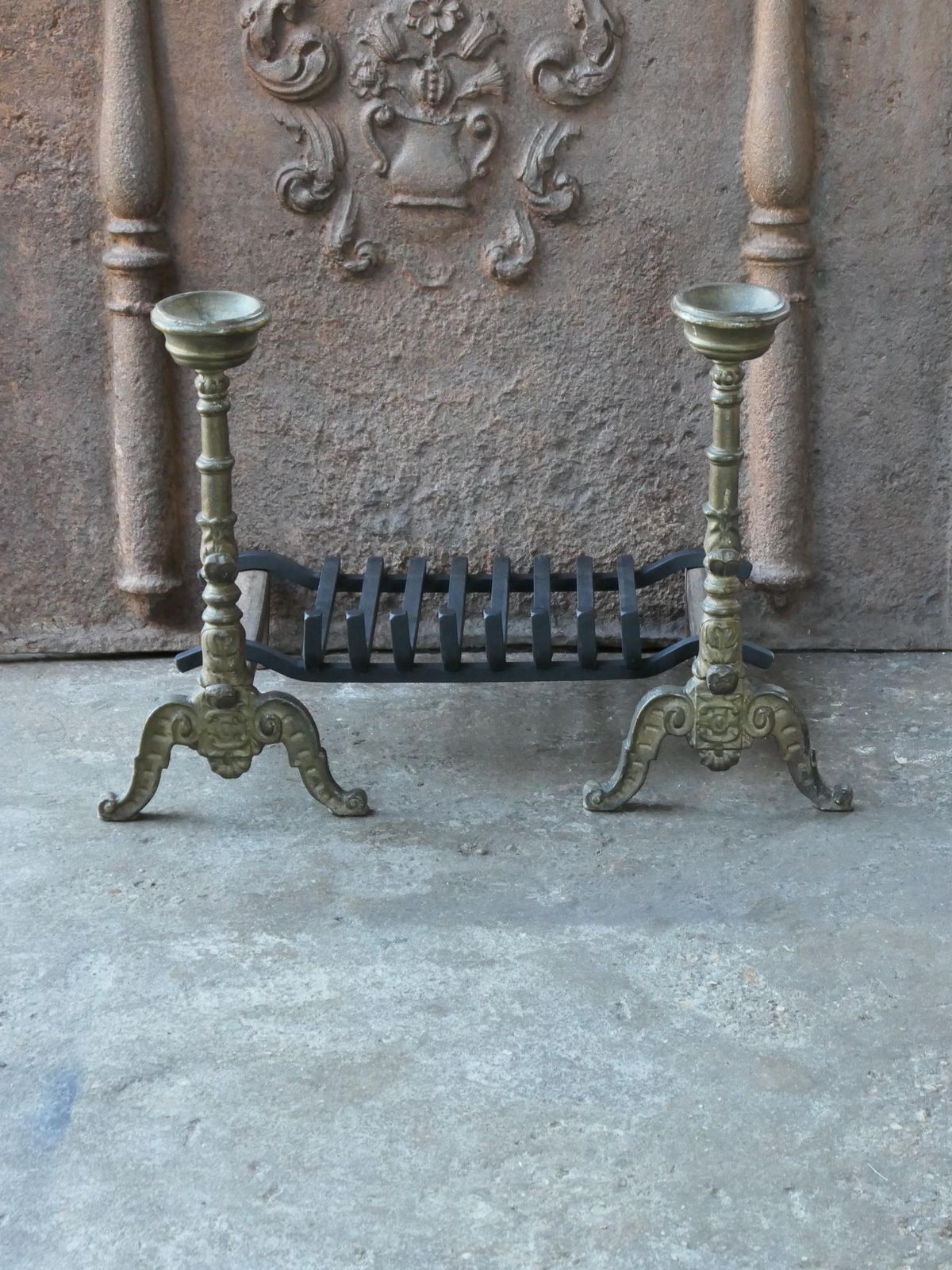 French Napoleon III Style Fire Grate, Fireplace Grate photo for sale