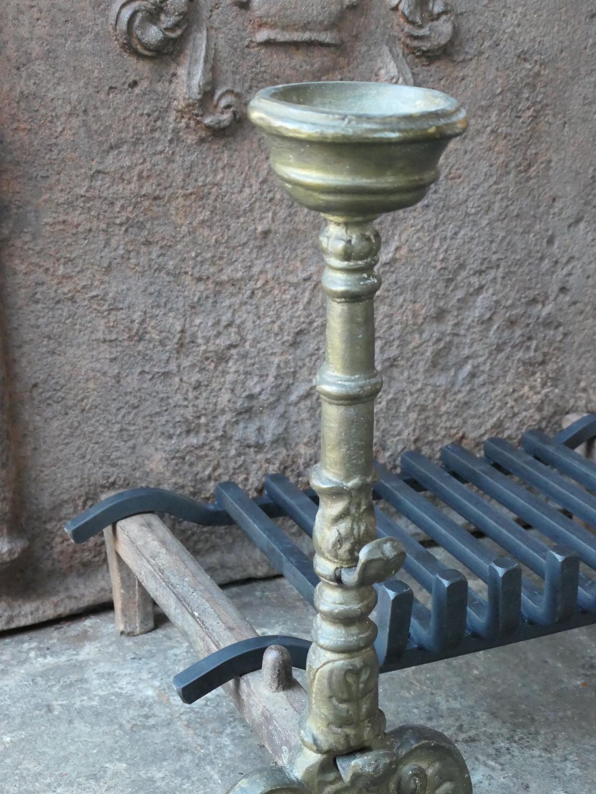 French Napoleon III Style Fire Grate, Fireplace Grate photo vintage