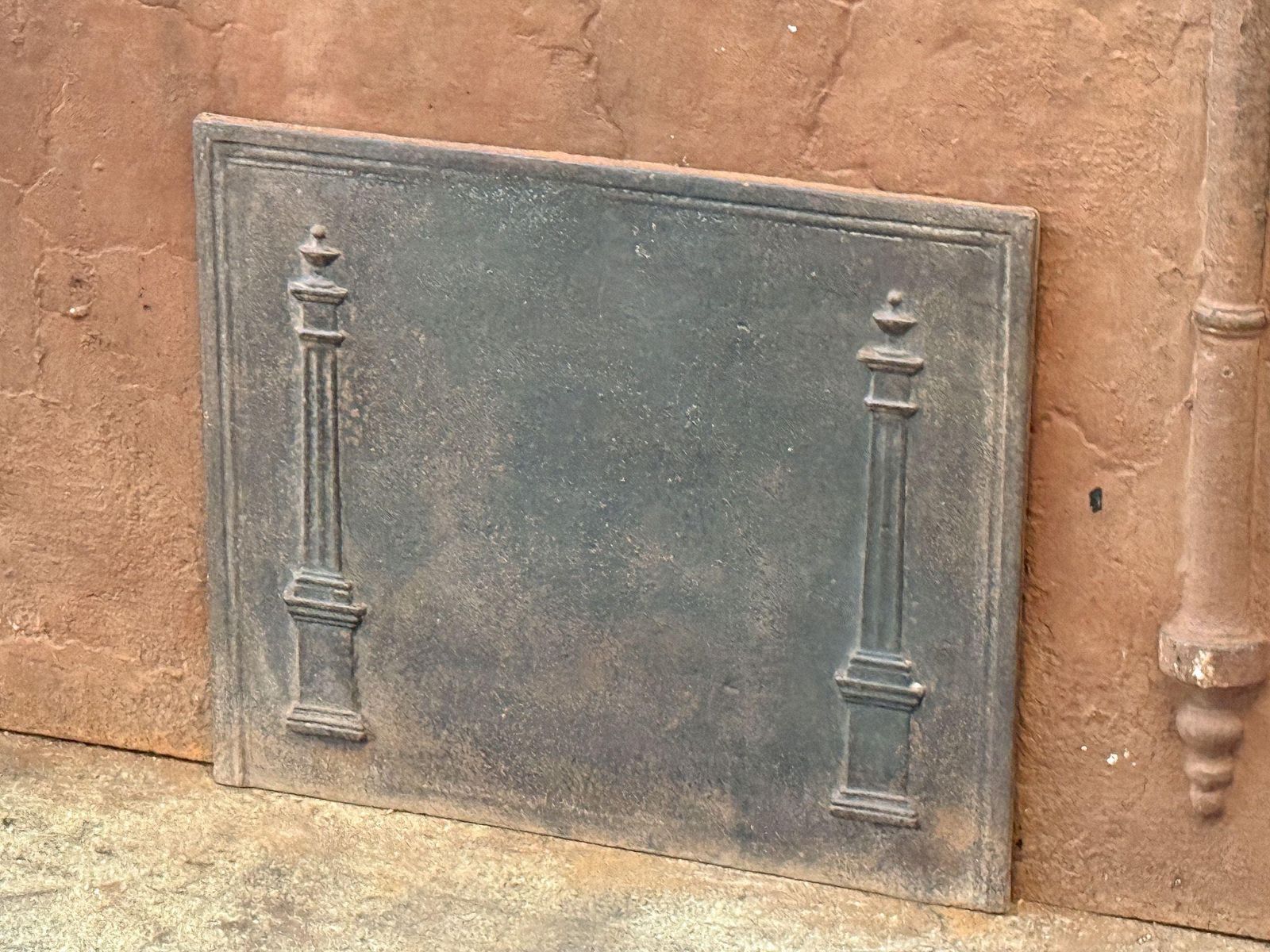 French 'Pillars Of Freedom' Fireback / Backsplash, Early 19th Century photo Home Fixtures