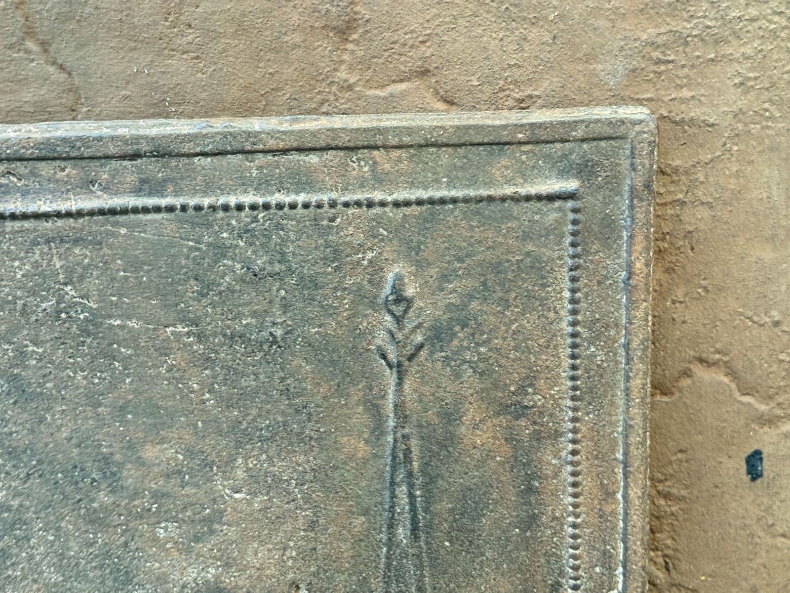 French 'Pillars Of Freedom' Fireback / Backsplash, Early 19th Century photo Home Fixtures