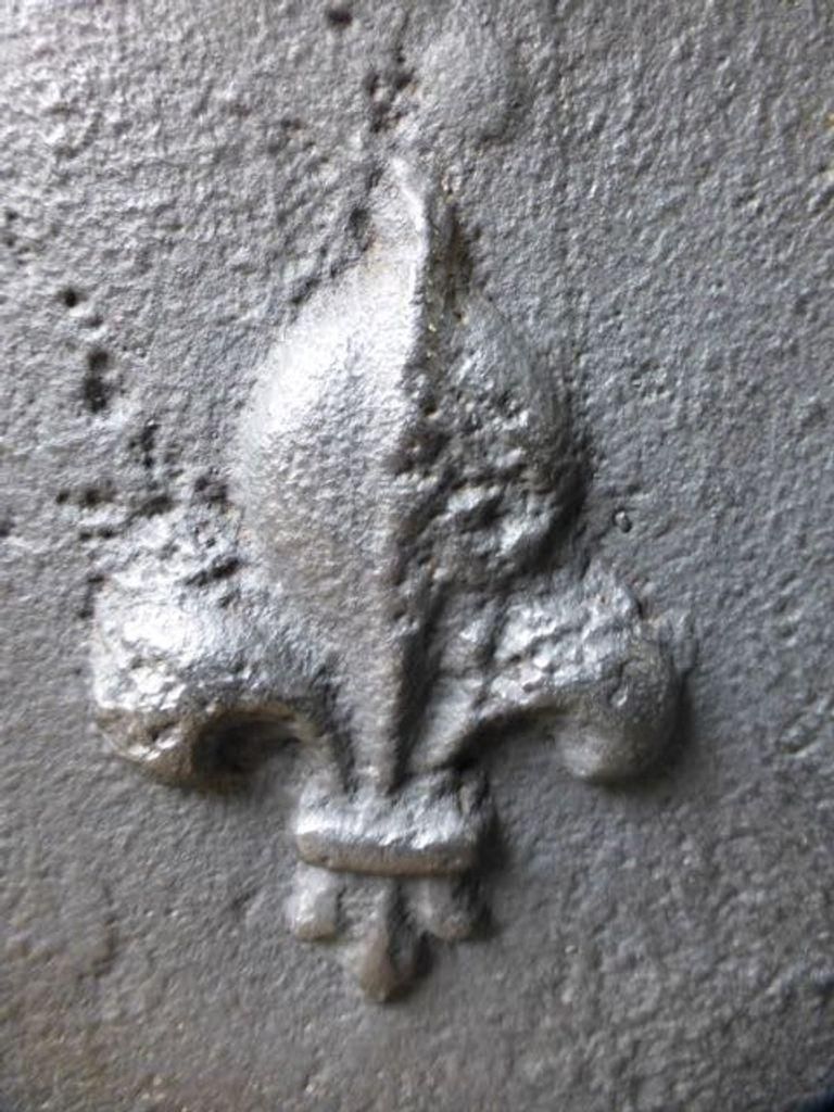 18th Century French Fireback / Backsplash With Pillars And Fleur De Lys photo 466.0