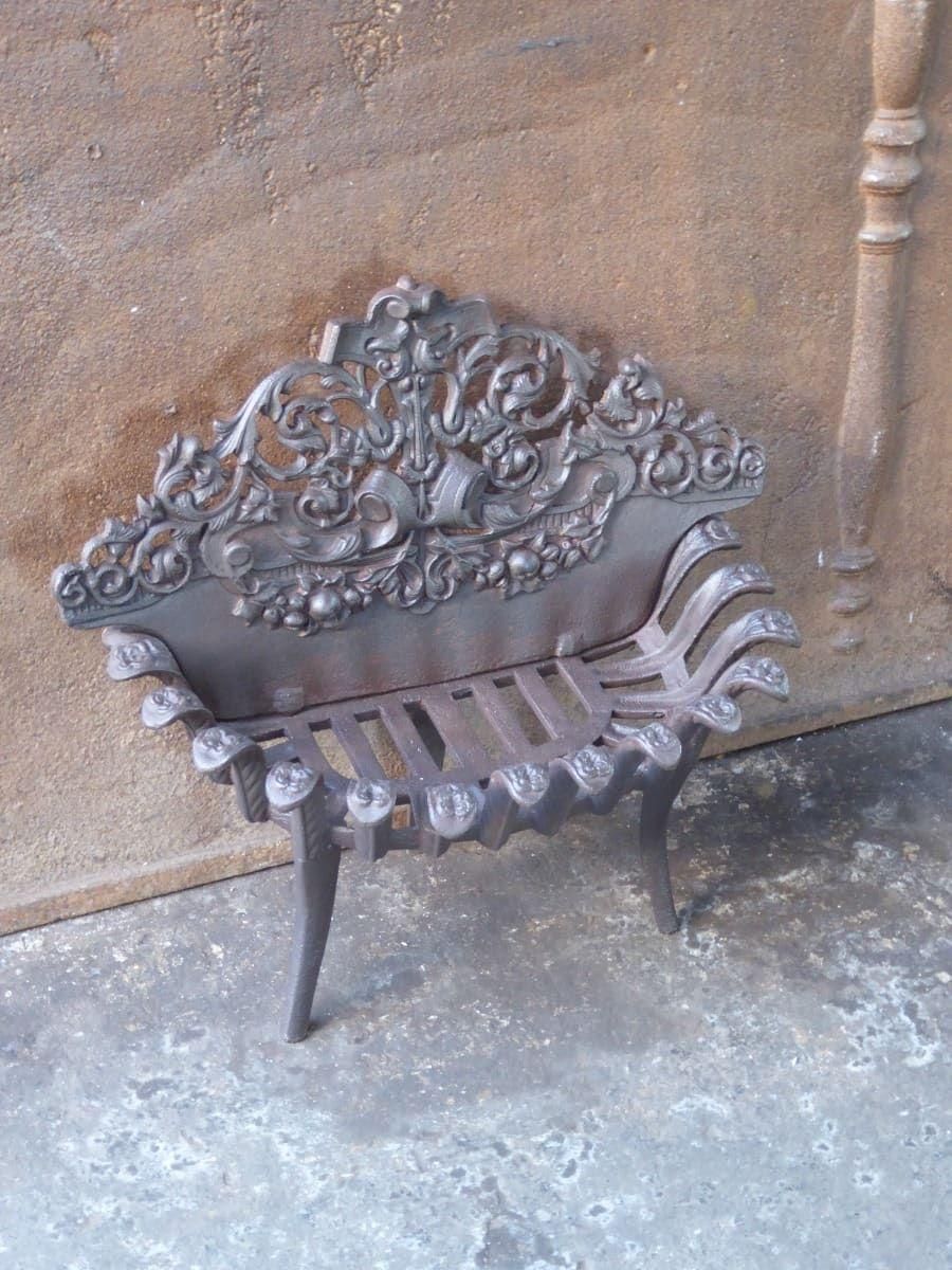 French Napoleon III Fire Grate, Fireplace Grate, 19th Century, Victorian Period photo Home Fixtures