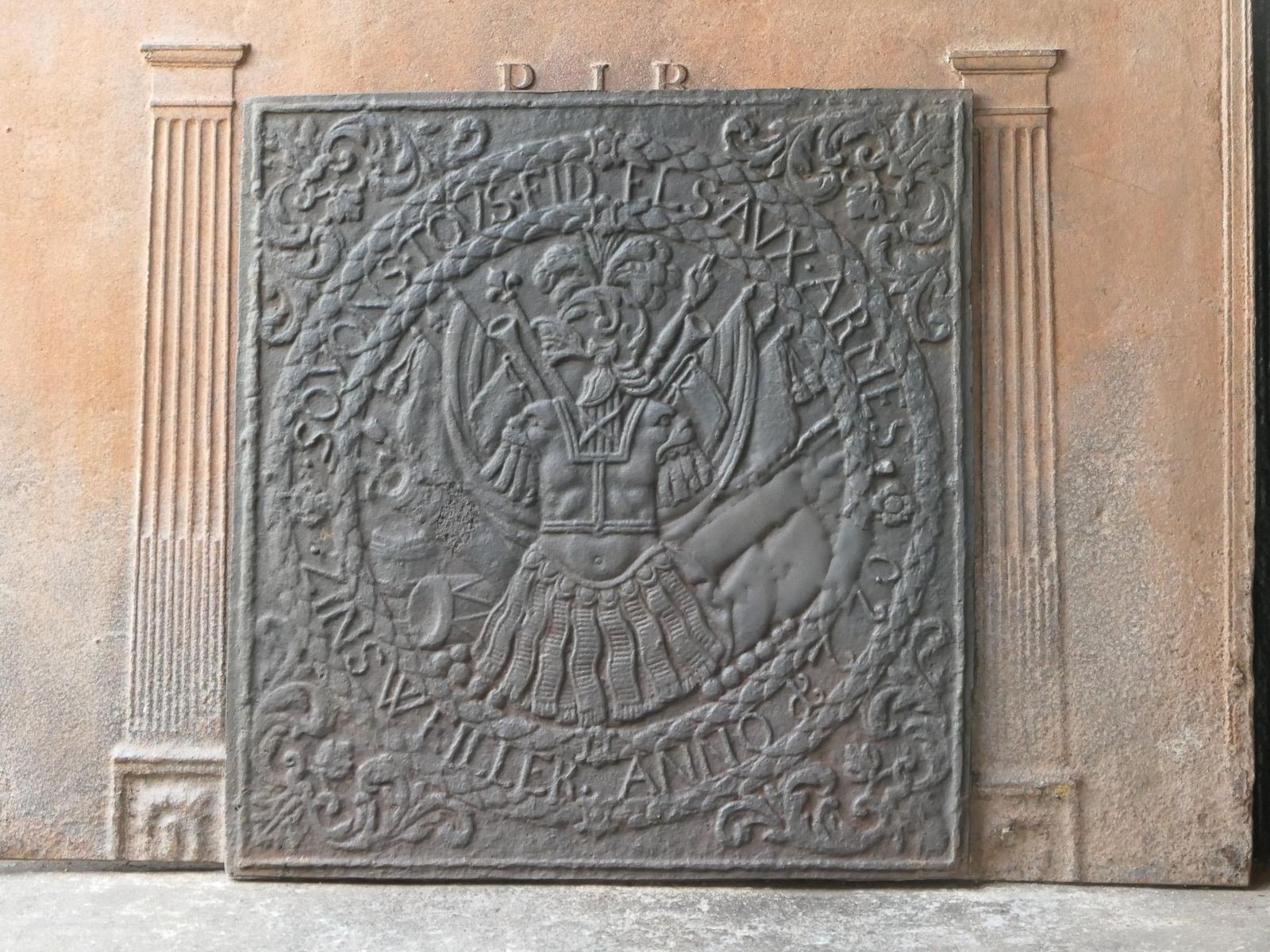German 'Coat Of Arms' Fireback / Backsplash. Louis XIV Style, 20th Century. photo for sale