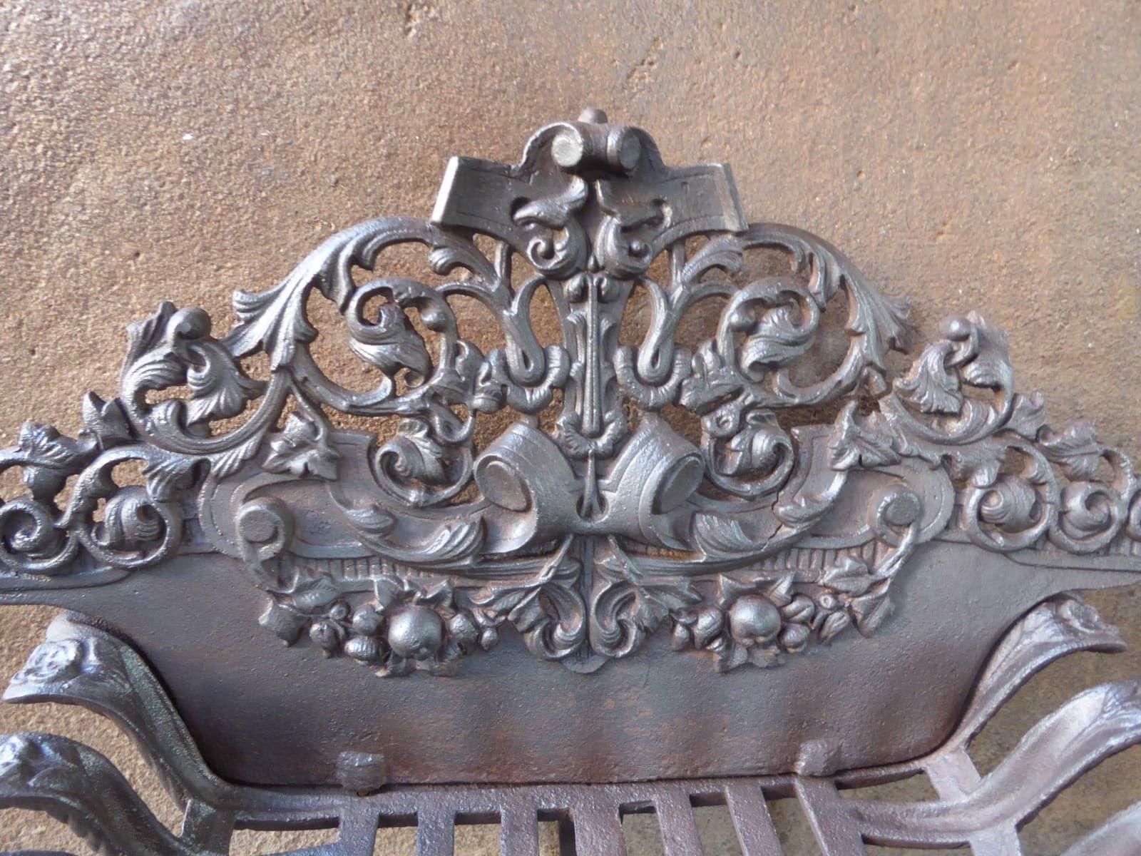 French Napoleon III Fire Grate, Fireplace Grate, 19th Century, Victorian Period photo 491.0