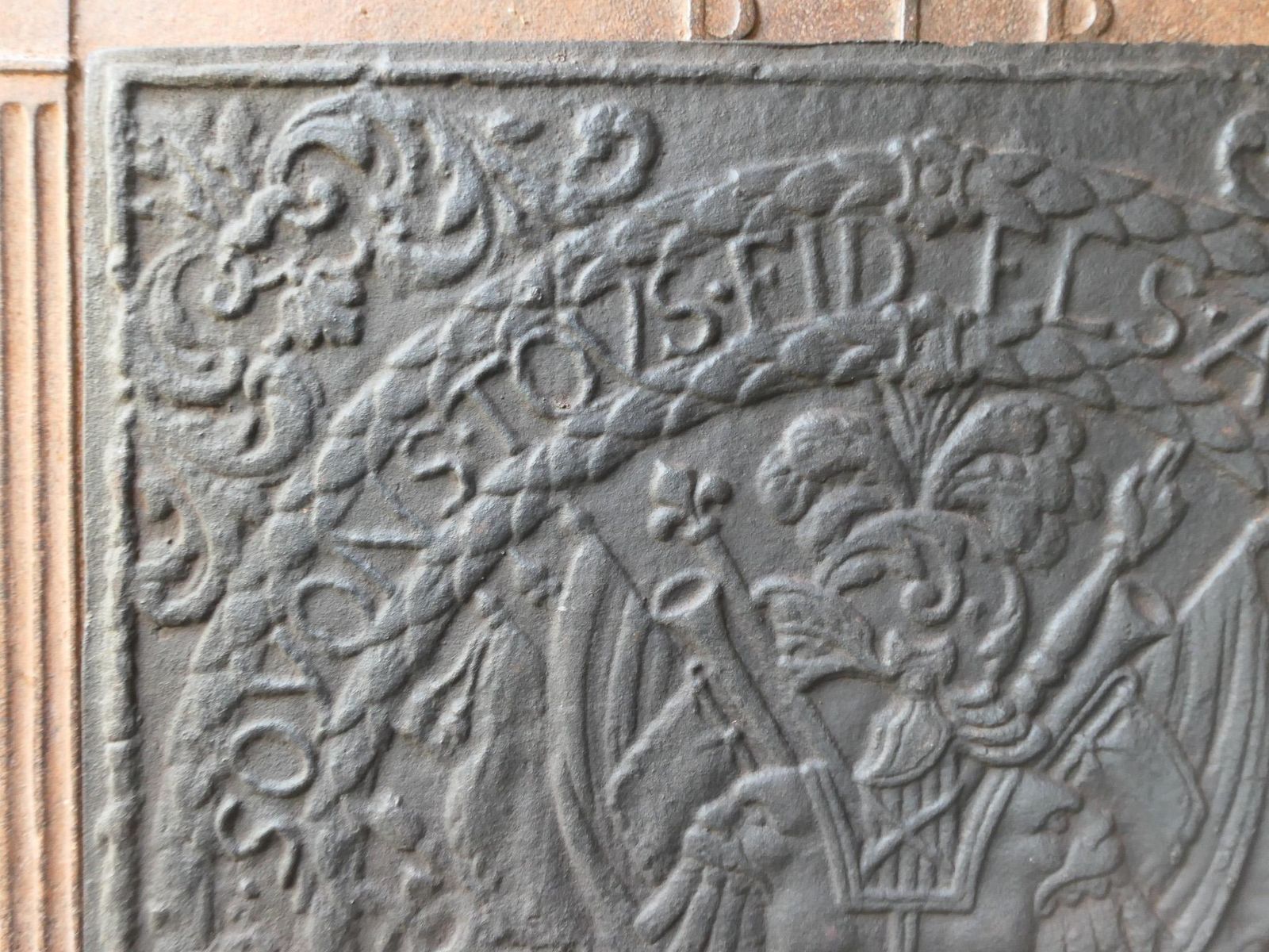 German 'Coat Of Arms' Fireback / Backsplash. Louis XIV Style, 20th Century. photo Home Fixtures