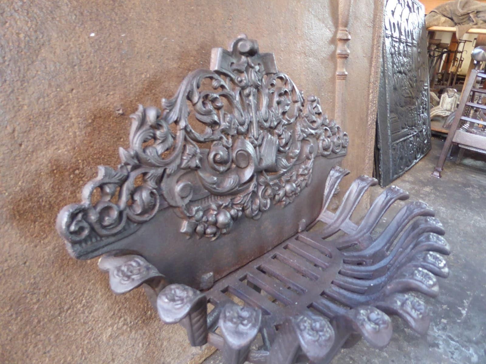 French Napoleon III Fire Grate, Fireplace Grate, 19th Century, Victorian Period photo vinterior