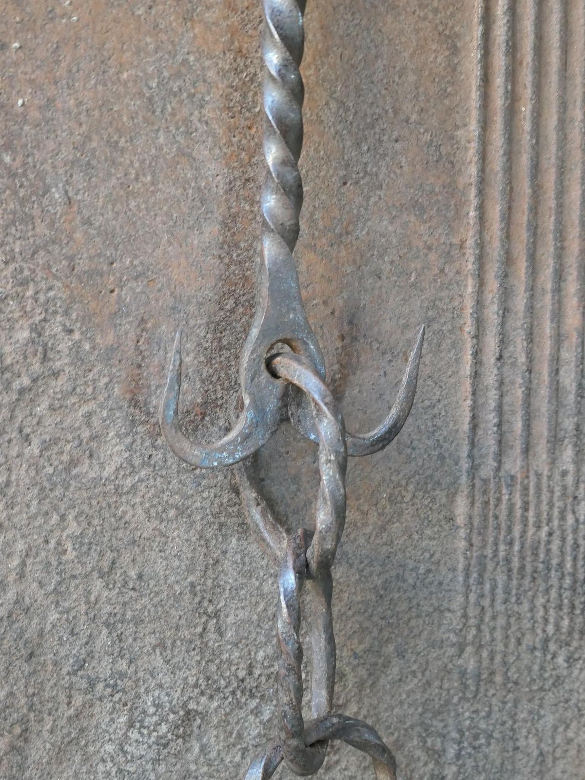 photo furniture 17th Century French Fireplace Trammel Or Pot Hanger, Louis XIV Period