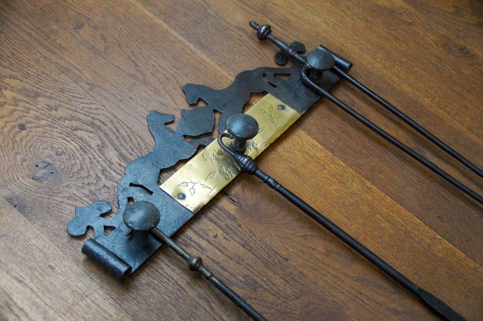 photo for sale Dutch Fireplace Tool Set, Fire Tools, Early 20th Century, Victorian Style