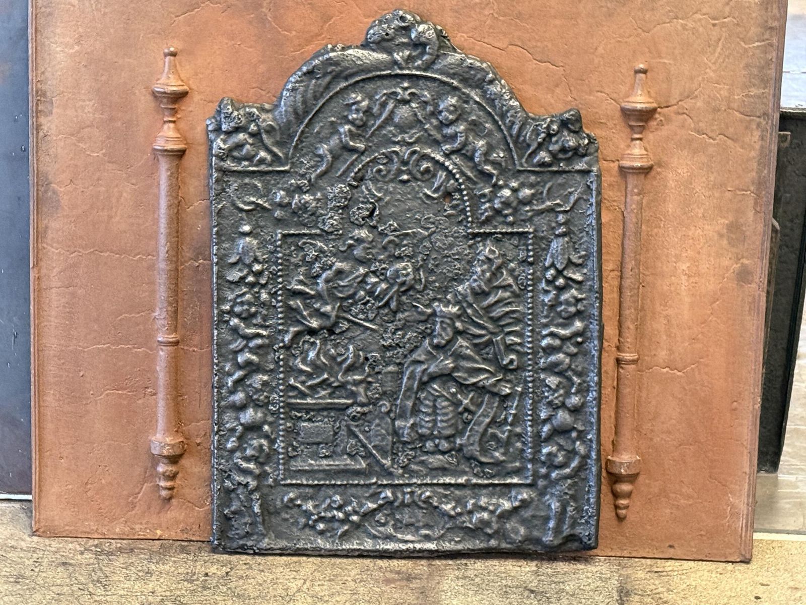20th Century German 'John The Baptist' Fireback In Gothic Style photo Home Fixtures