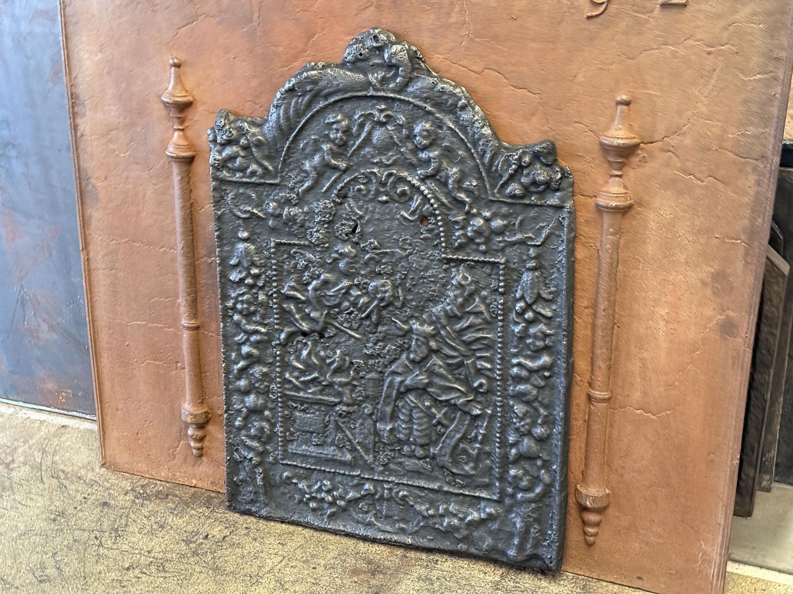 20th Century German 'John The Baptist' Fireback In Gothic Style photo 491.0