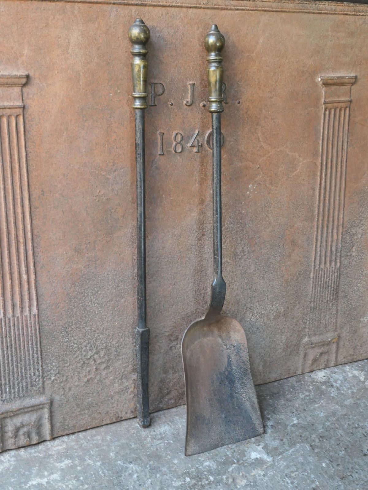 Large French Napoleon III Fireplace Tools, 19th 20th Century photo buy