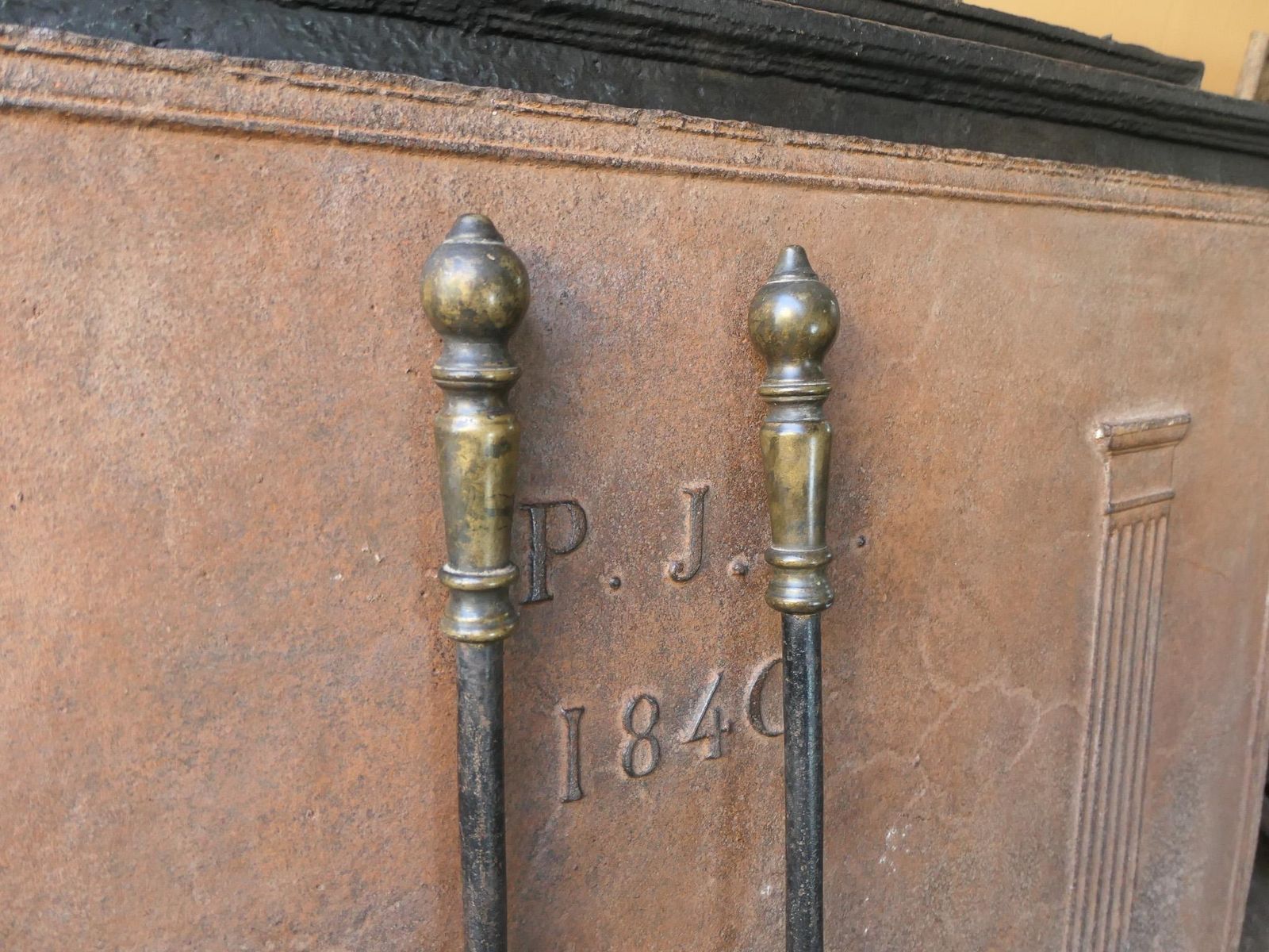 photo for sale Large French Napoleon III Fireplace Tools, 19th 20th Century