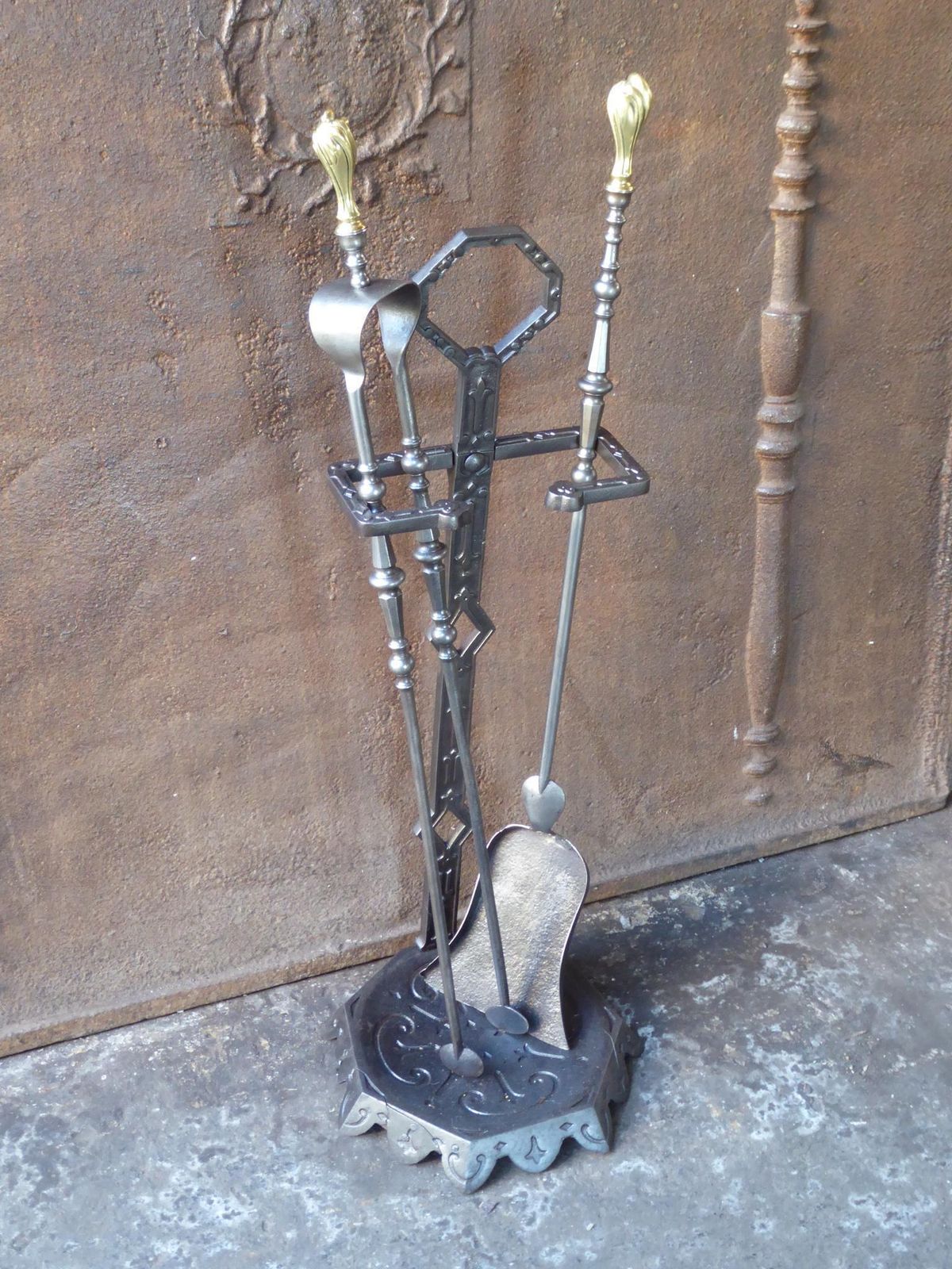 Antique French Fireplace Tools Or Fire Tools, 19th 20th Century photo 593.0