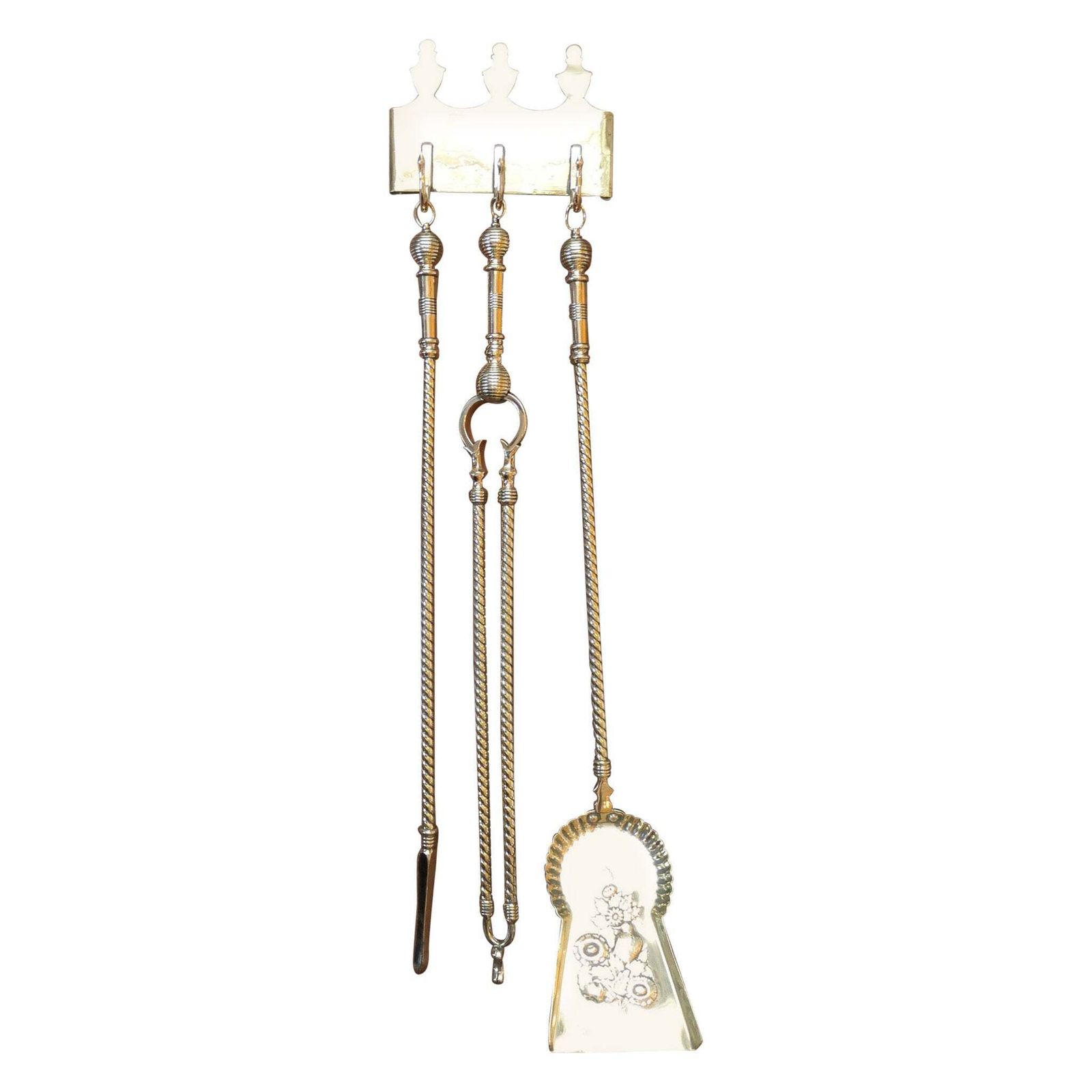 Antique English Fireplace Tools Or Fire Tools, 19th Century