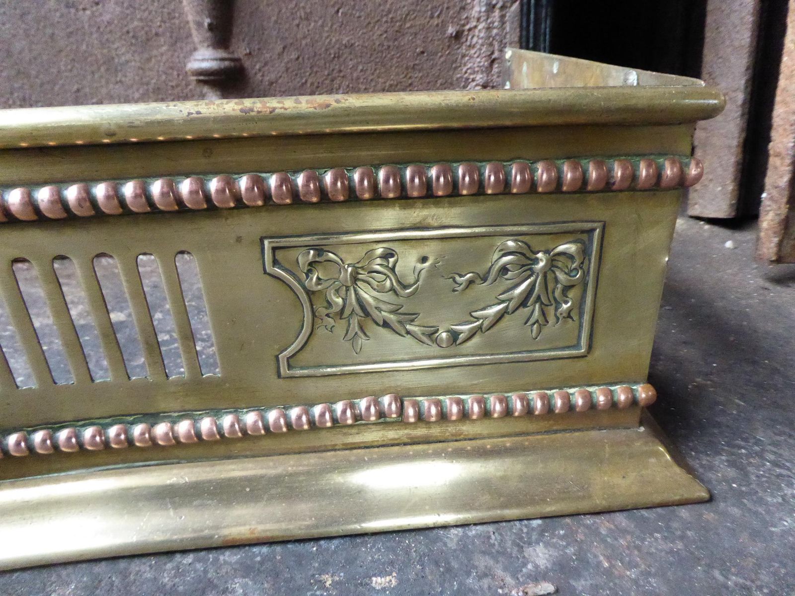 19th Century English Victorian Fireplace Fender Or Fire Fender photo vintage