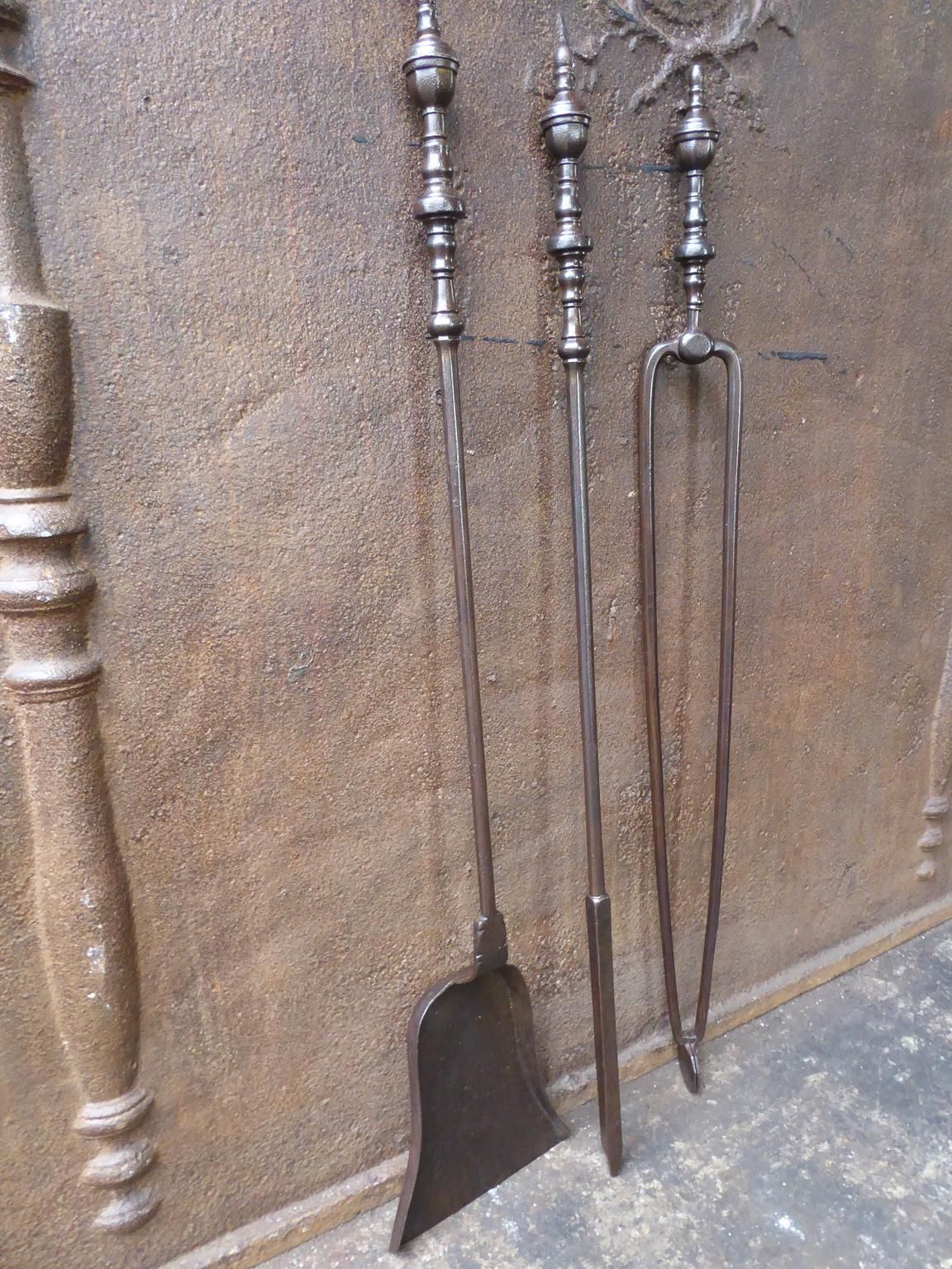 Late 18th Or Early 19th Century Dutch Neoclassical Fireplace Tools Of Fire Tools photo for sale