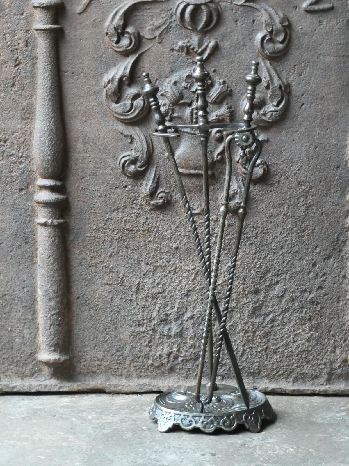 19th C. English Victorian Fireplace Companion Set photo furniture