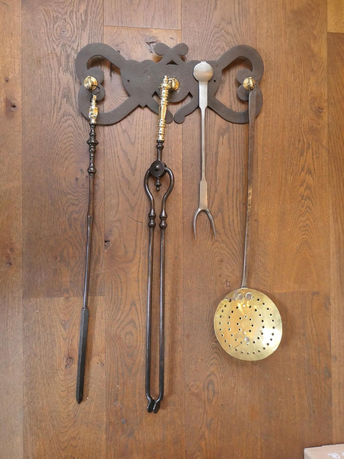 Antique Dutch Fireplace Tools Or Fire Tools, 18th/19th Century photo for sale