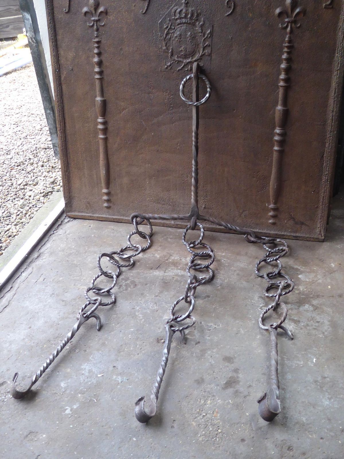 Large 17th Century French Fireplace Trammel Or Hanger photo Home Fixtures