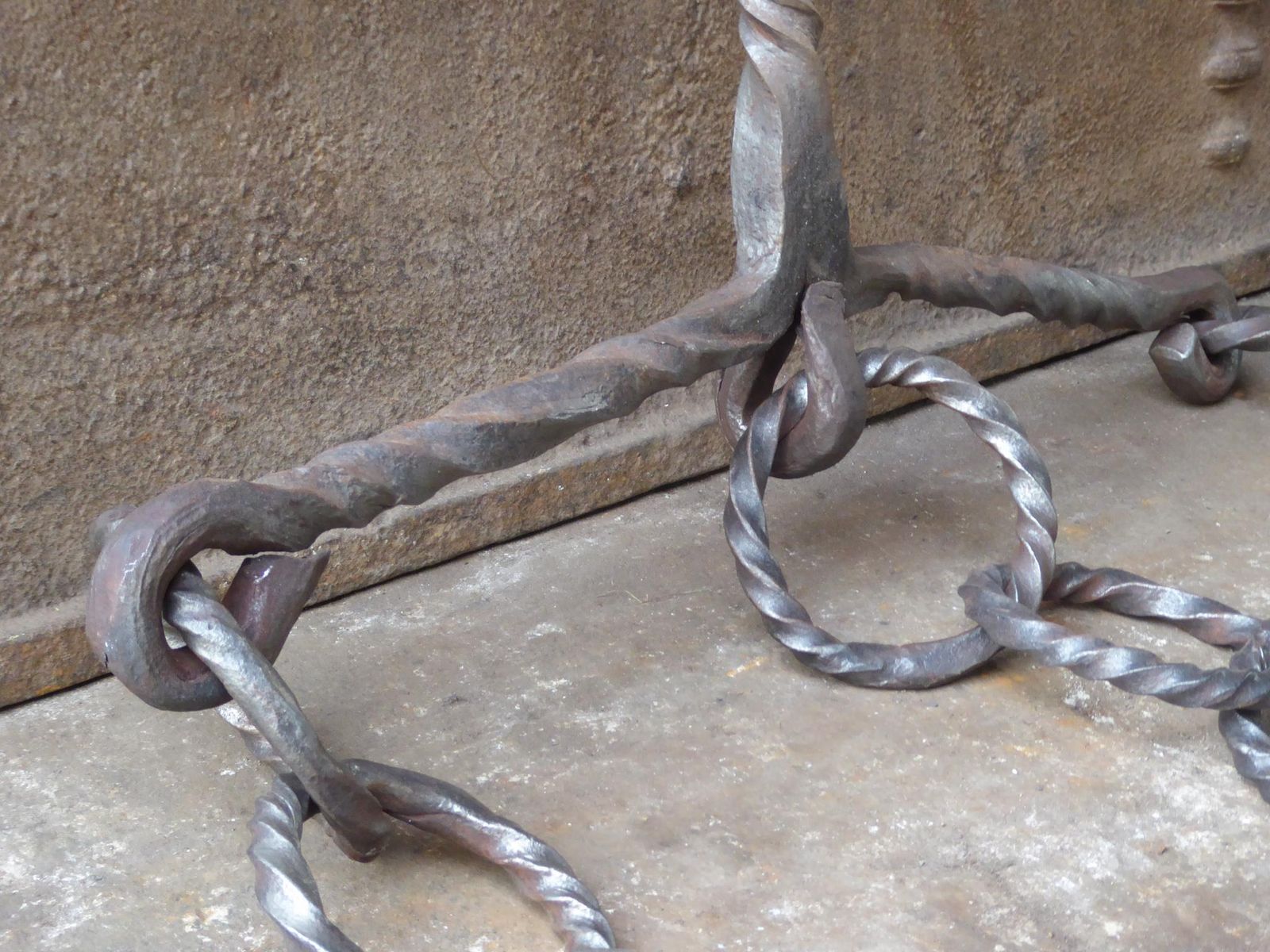 Large 17th Century French Fireplace Trammel Or Hanger photo vintage