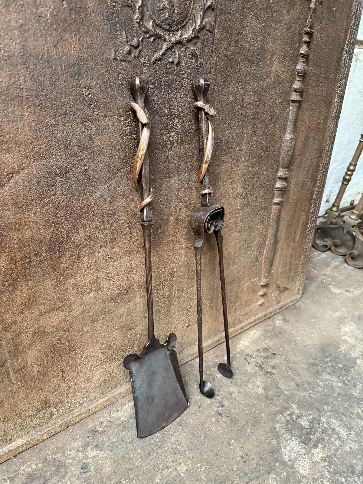 Exceptional Dutch Art Nouveau Fireplace Tools photo furniture