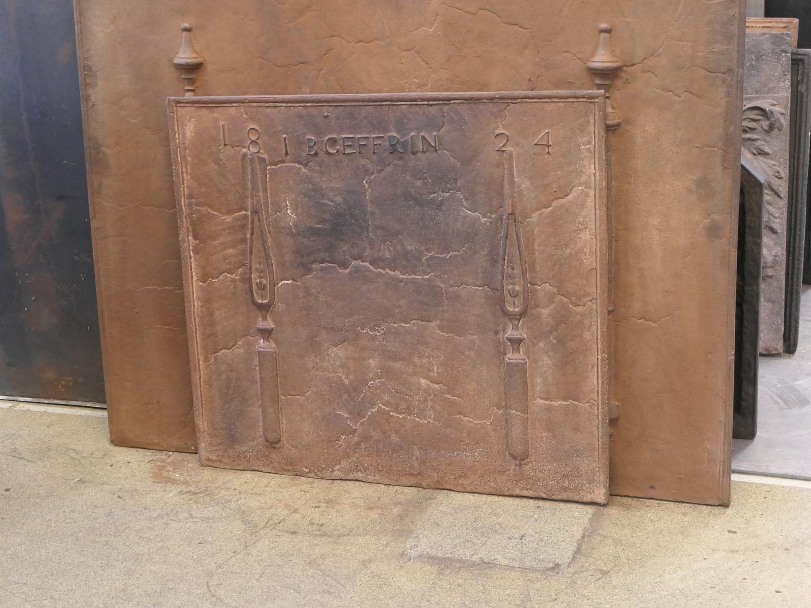 French Neoclassical Period Fireback / Backsplash, 19th Century photo furniture