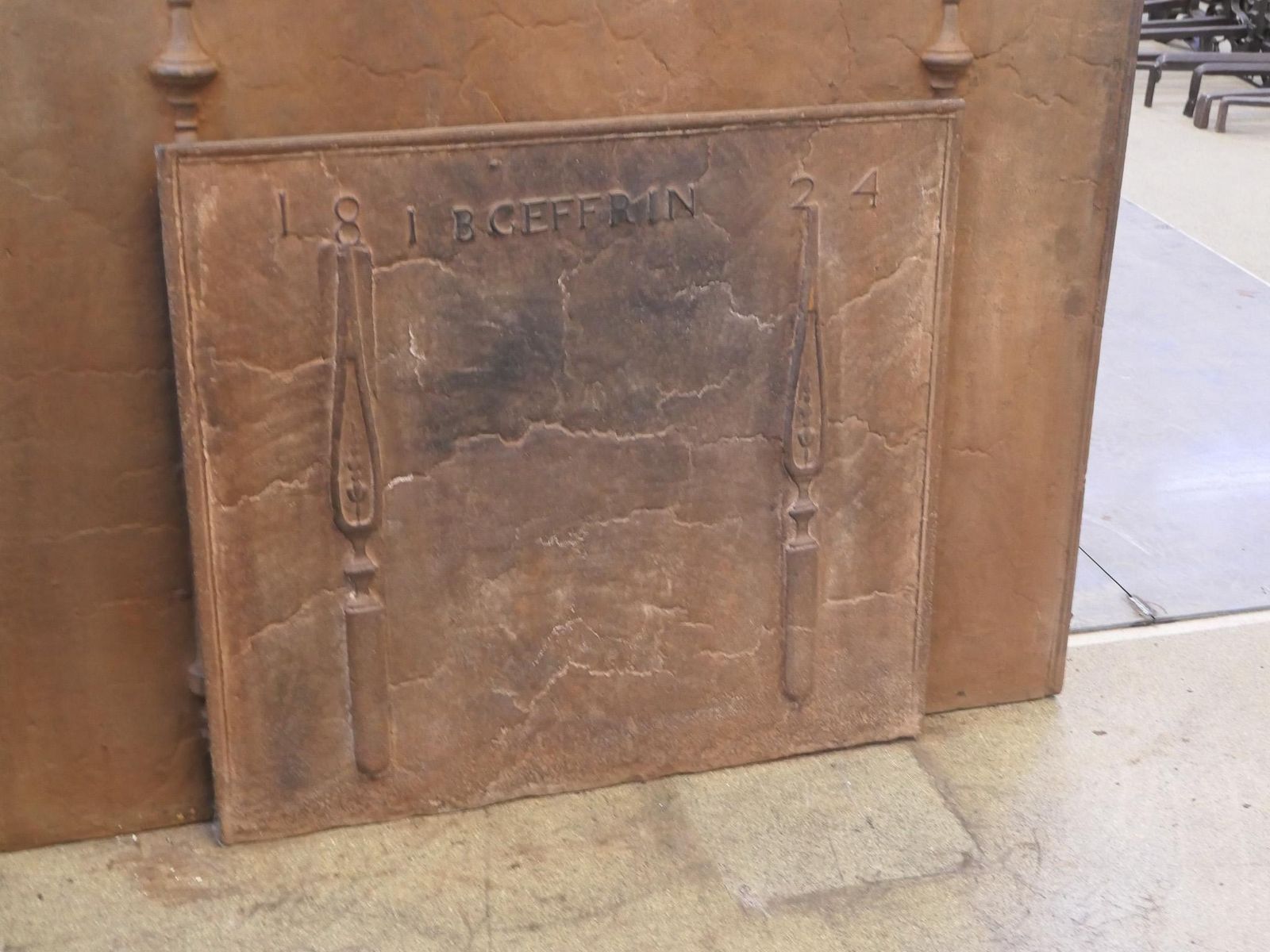 French Neoclassical Period Fireback / Backsplash, 19th Century photo for sale