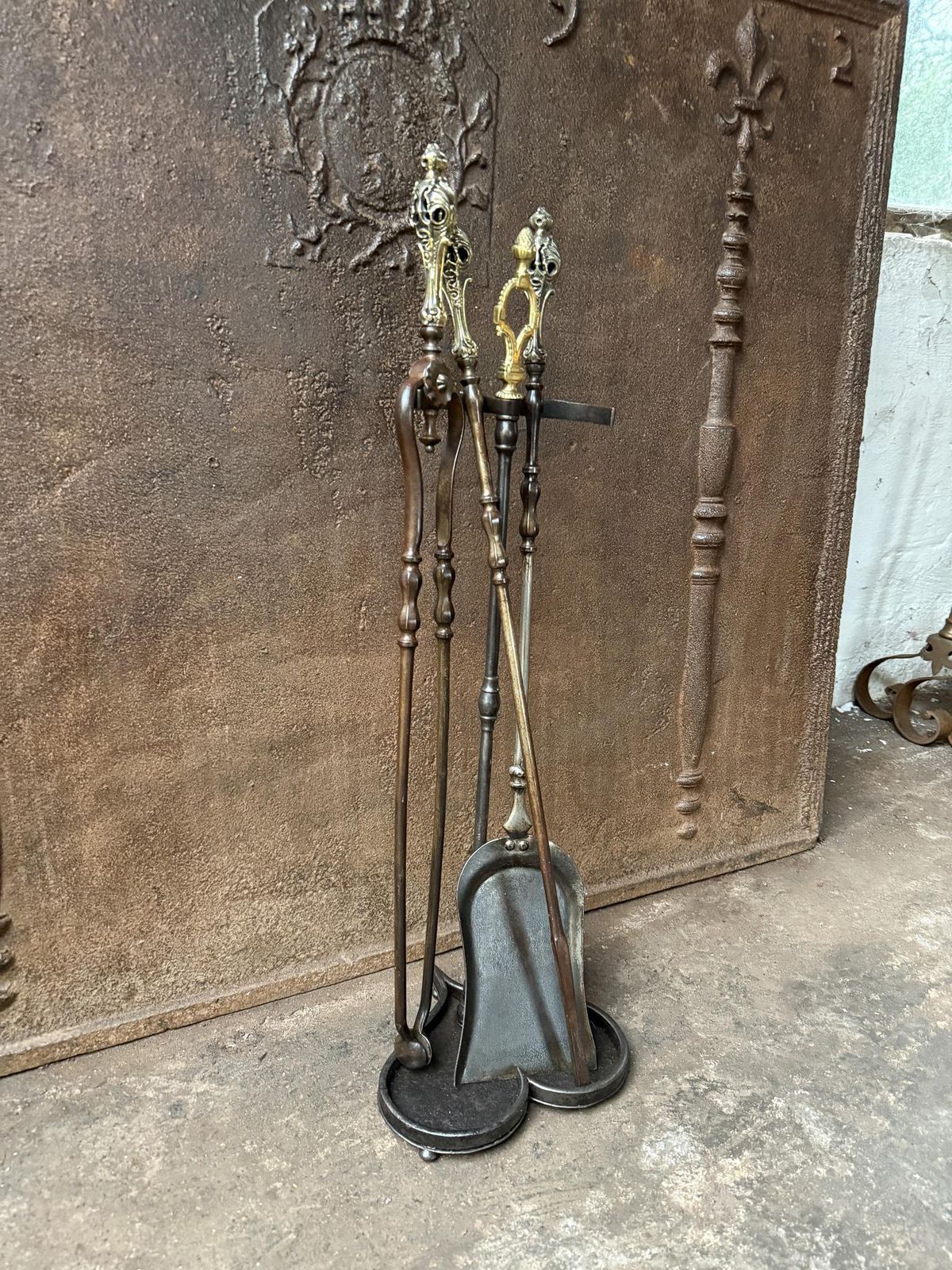 English Victorian Fireplace Tools Or Companion Set, 19th Century photo Home Fixtures