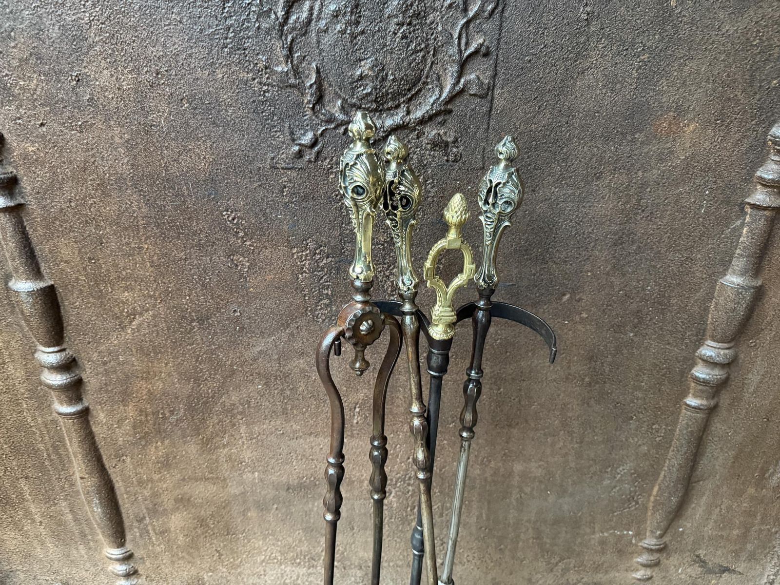 English Victorian Fireplace Tools Or Companion Set, 19th Century photo vinterior