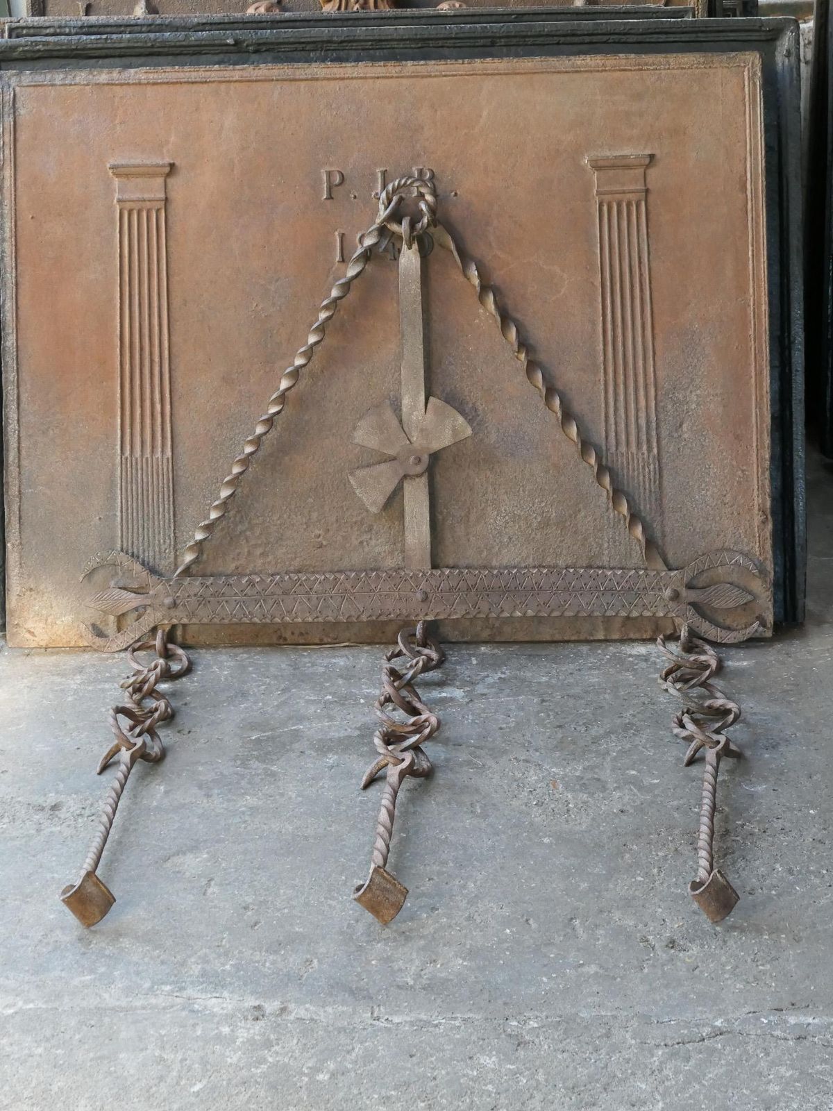 Large 17th Century French Fireplace Trammel Or Hanger photo for sale