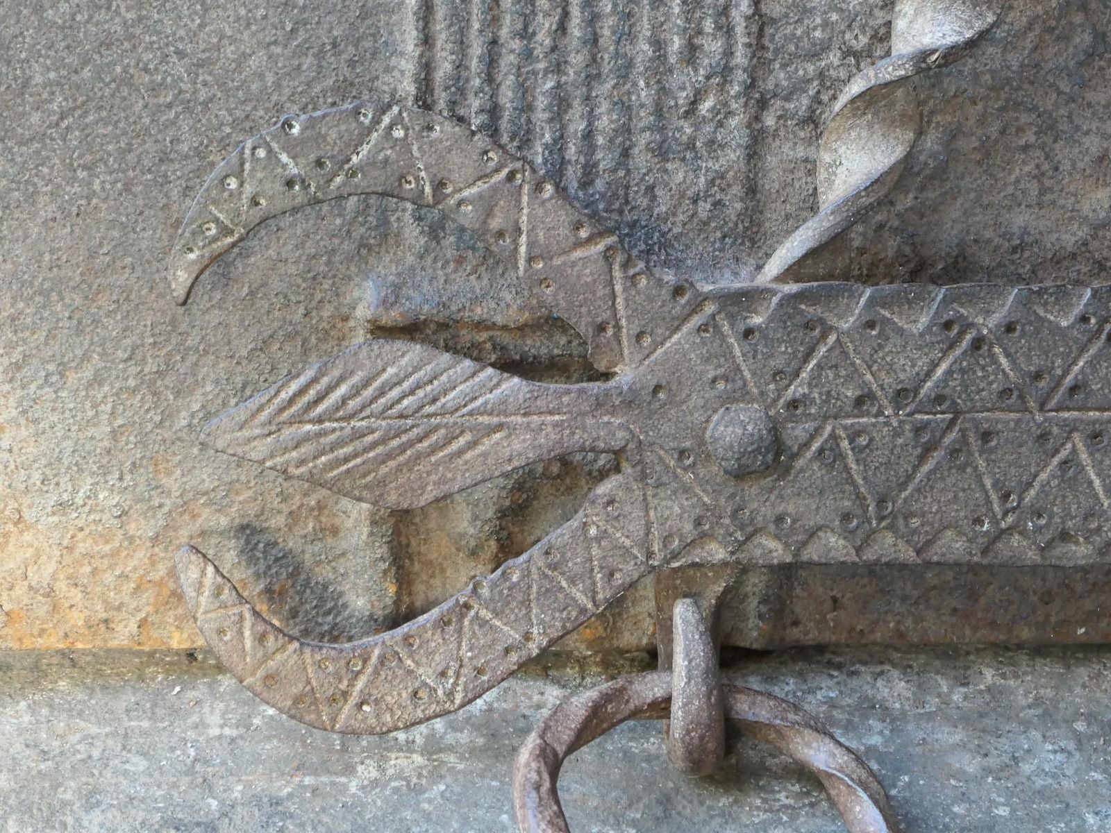 photo for sale Large 17th Century French Fireplace Trammel Or Hanger