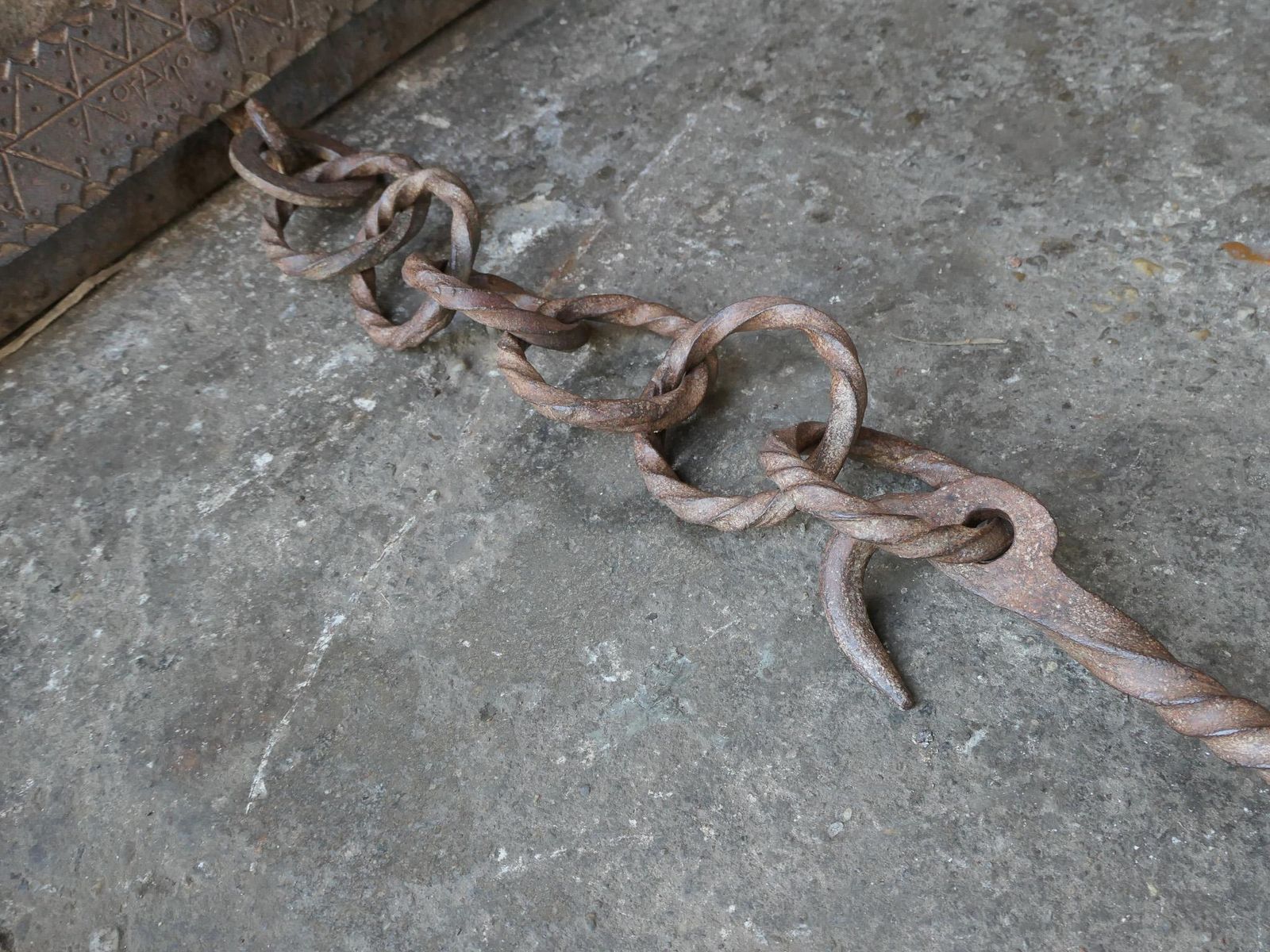 746.0 Large 17th Century French Fireplace Trammel Or Hanger photo