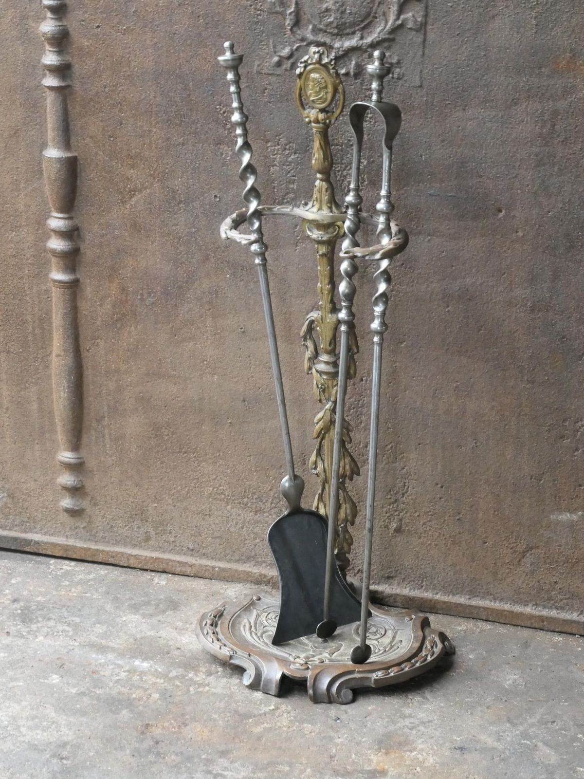 19th Century French Napoleon III Fireplace Toolset photo Home Fixtures