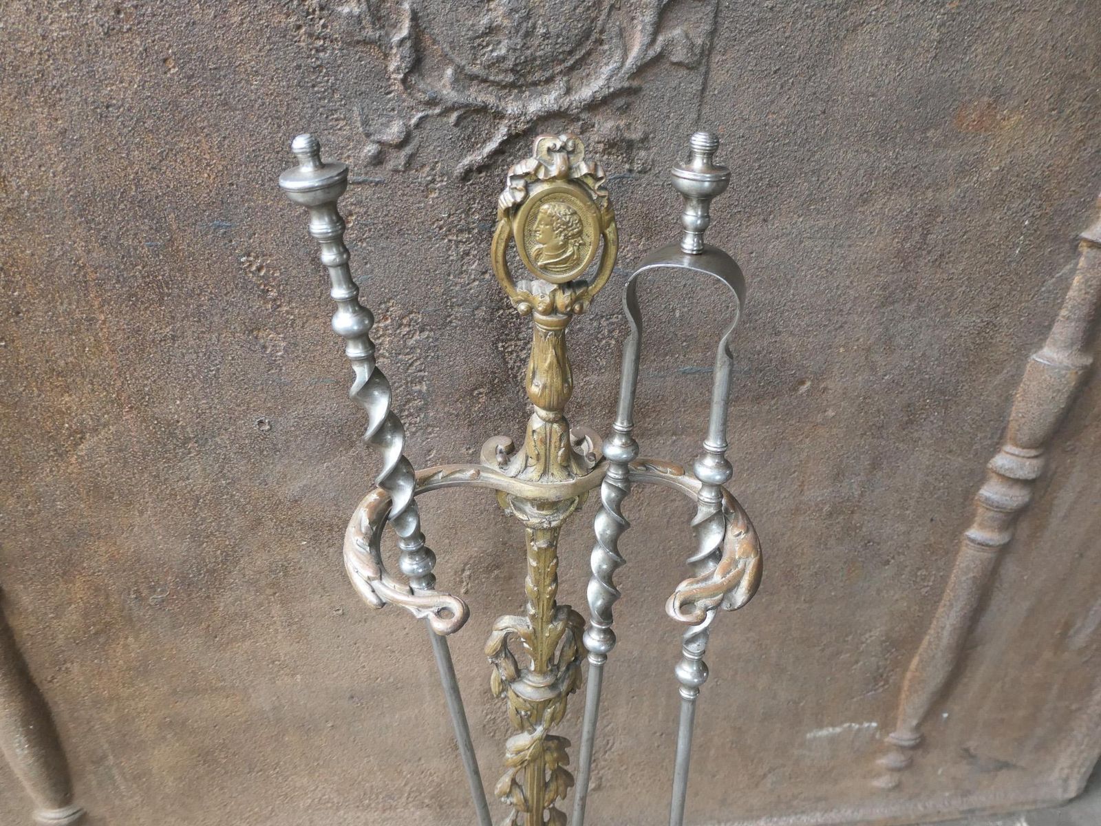19th Century French Napoleon III Fireplace Toolset photo buy