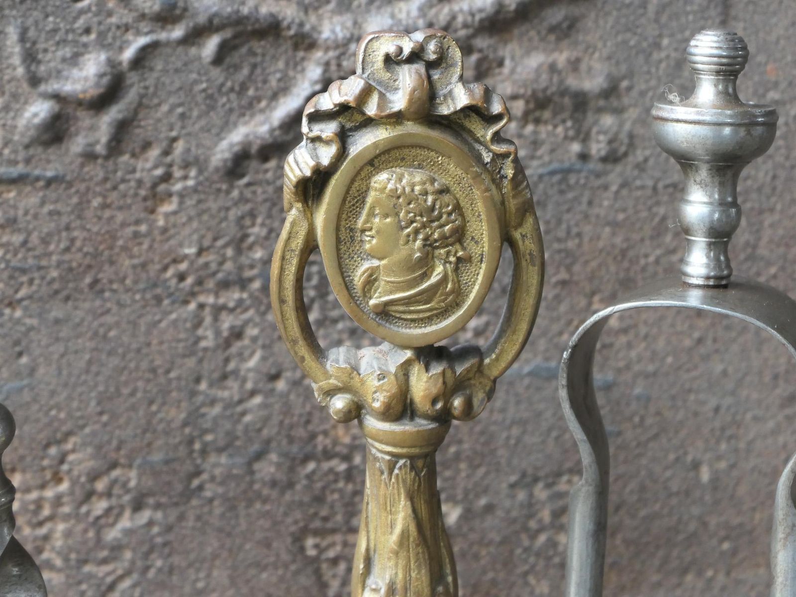 19th Century French Napoleon III Fireplace Toolset photo vintage